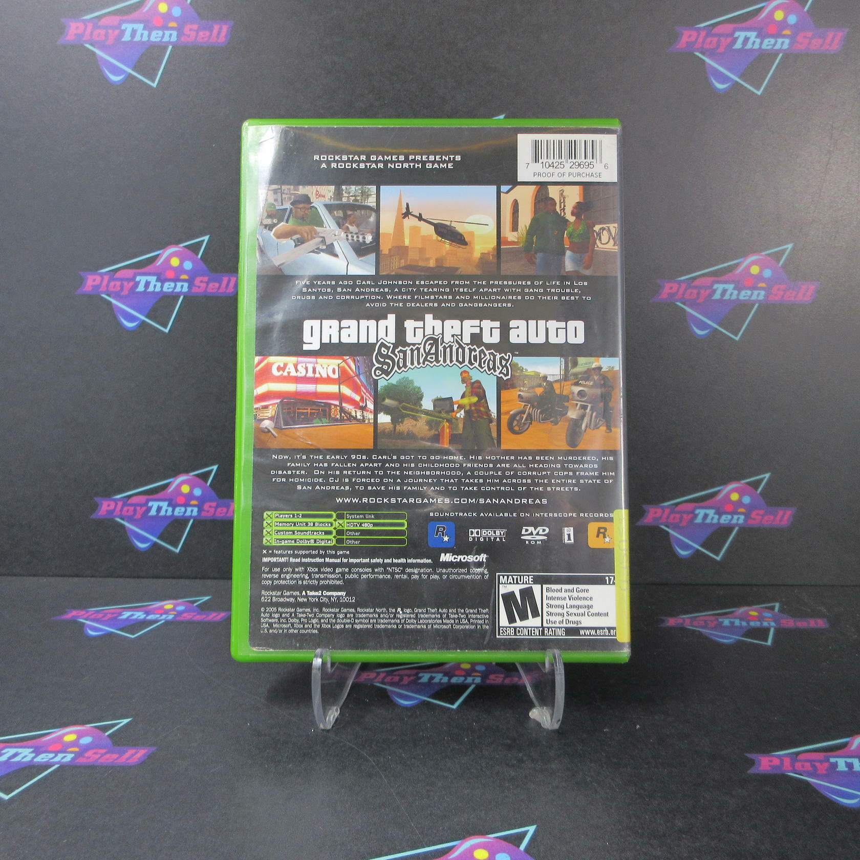 Grand Theft Auto San Andreas PH Disc Xbox AD/NM - Very Good