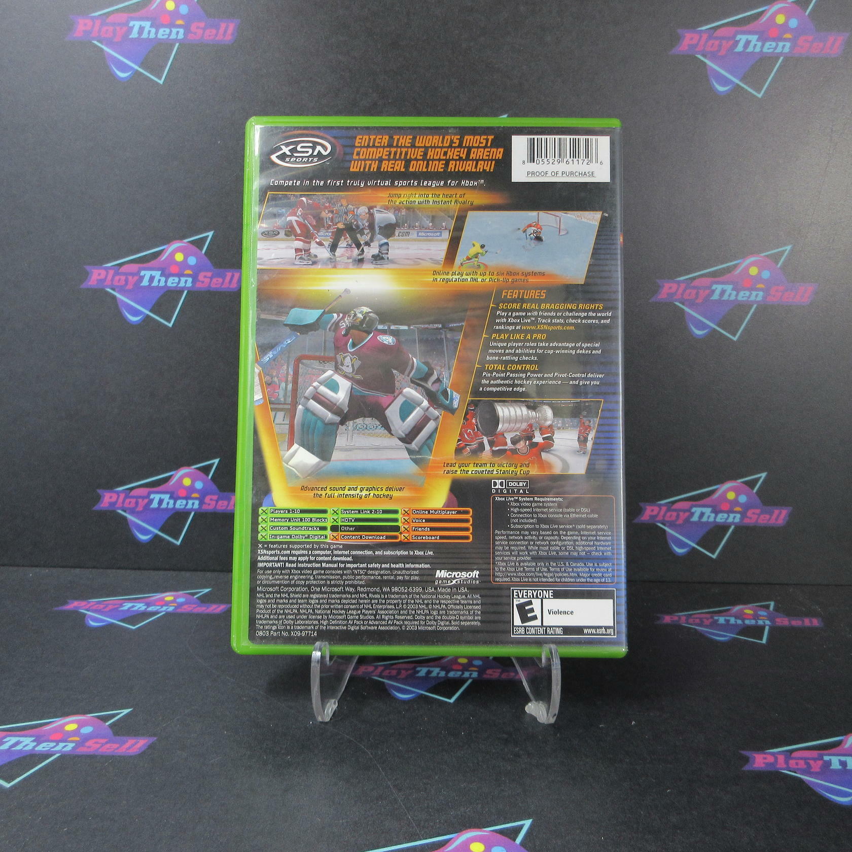 NHL Rivals 2004 Xbox AD Complete CIB - Very Good