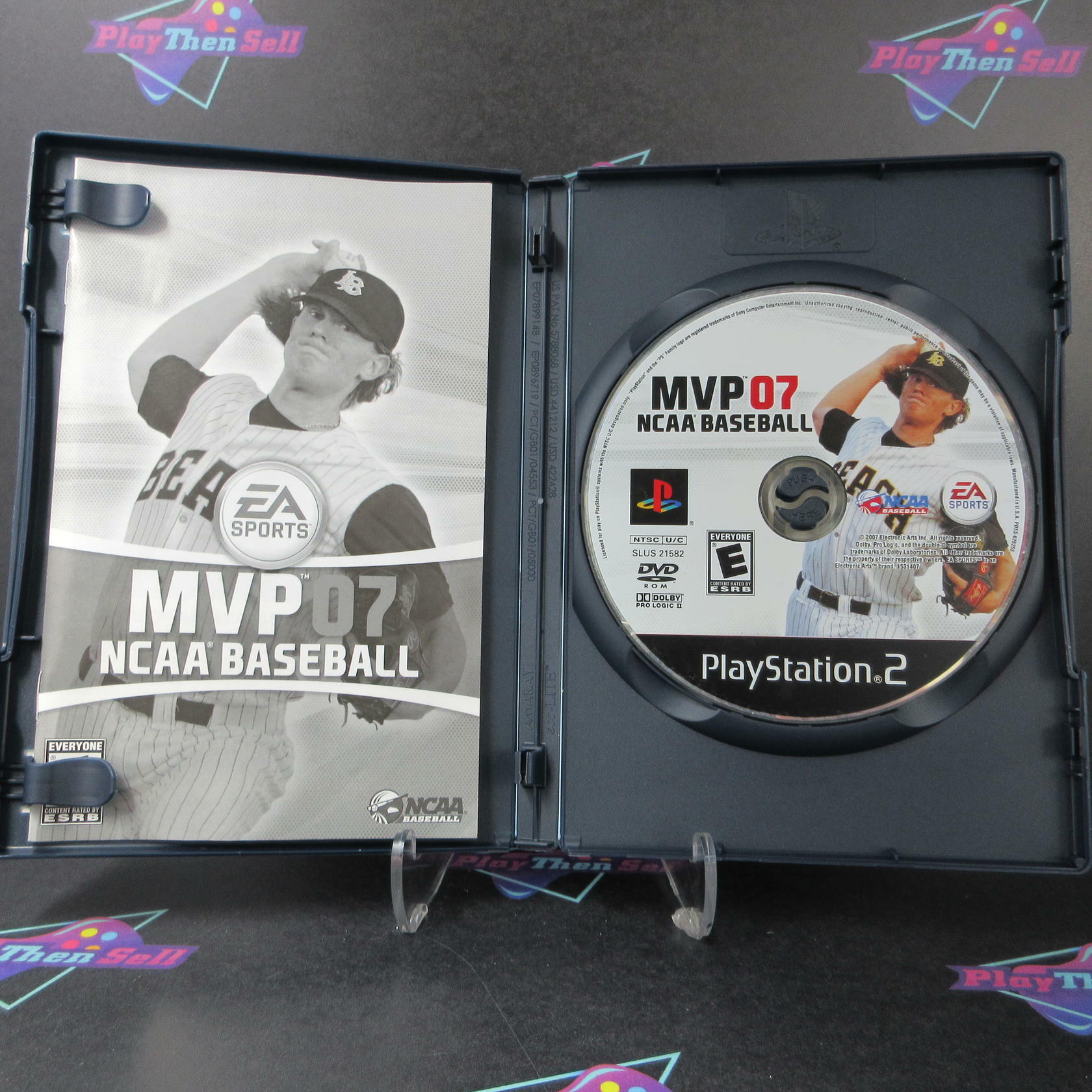 MVP 07 NCAA Baseball PS2 PlayStation 2 AD Complete CIB - Very Good