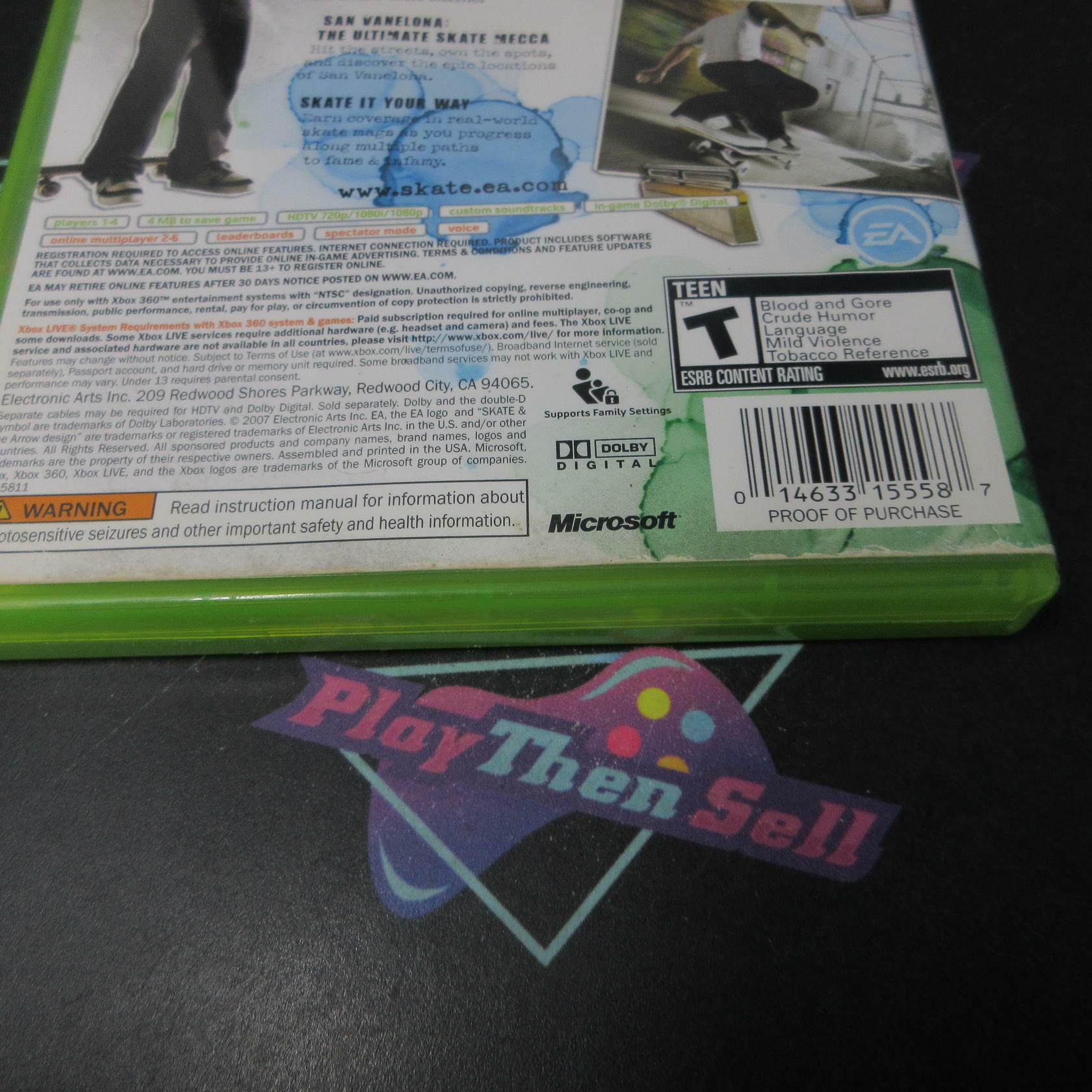 Skate Xbox 360 AD/NM - Very Good