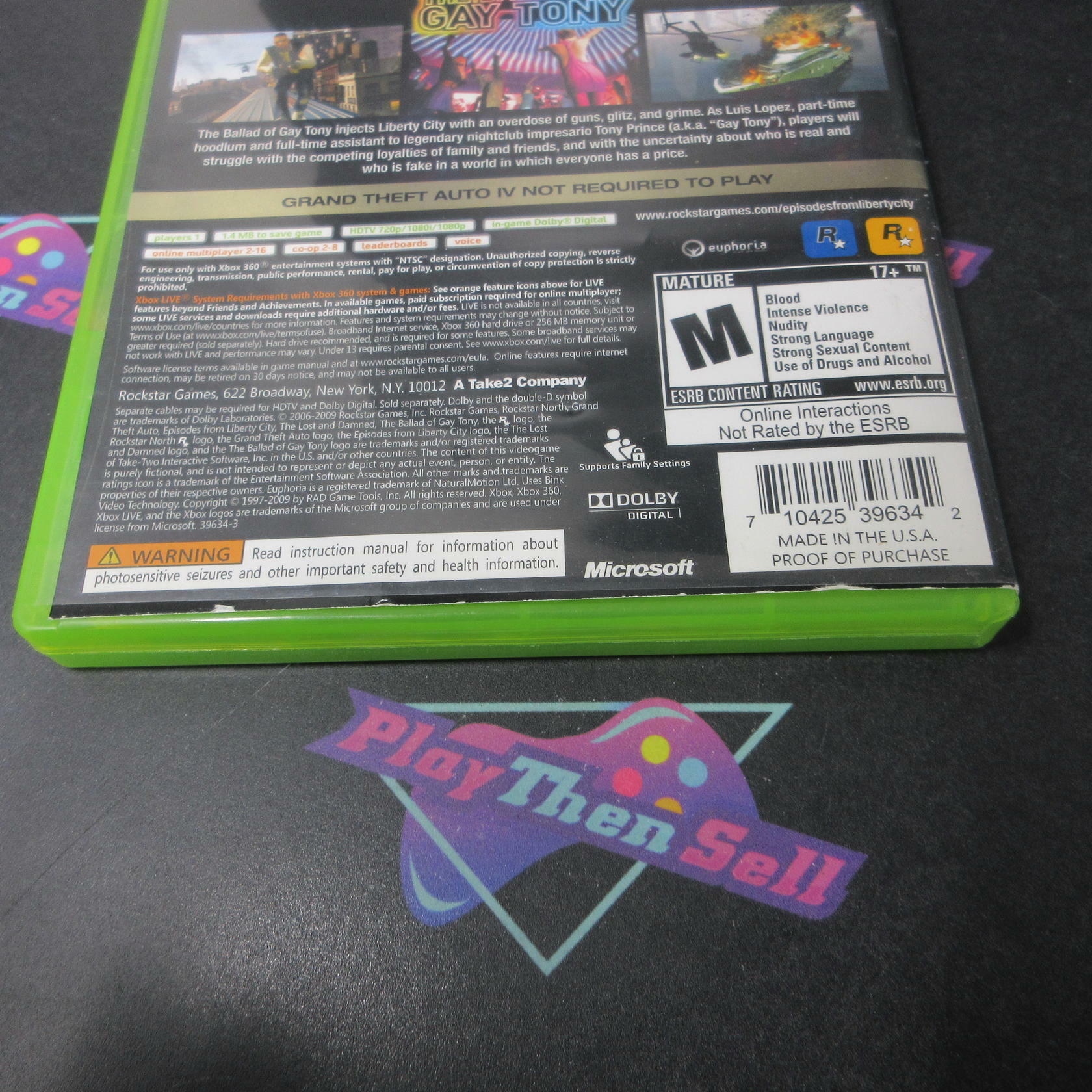 GTA IV Episodes from Liberty City Xbox 360 AD/NM - Very Good