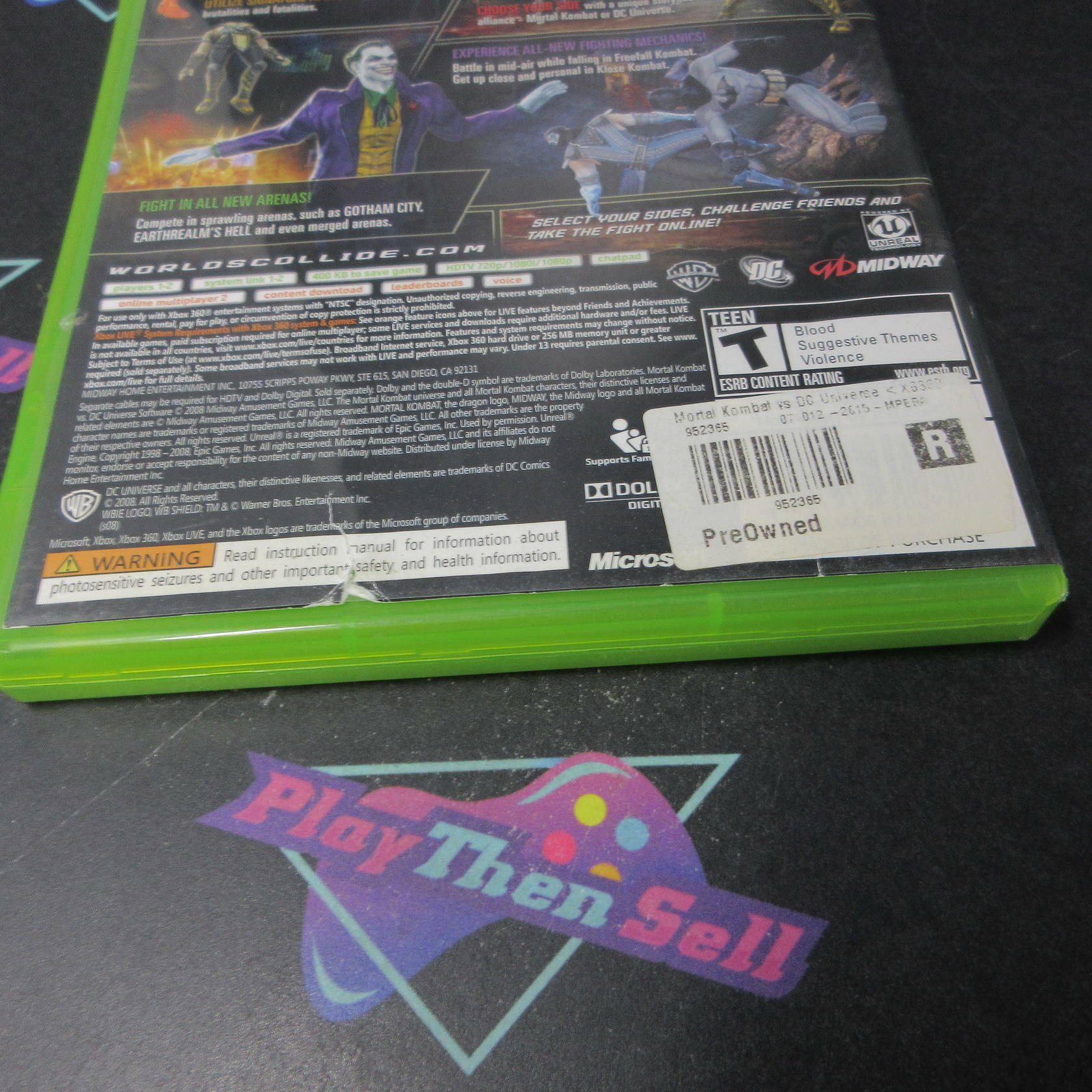 Mortal Kombat vs. DC Universe Xbox 360 AD/NM - Very Good