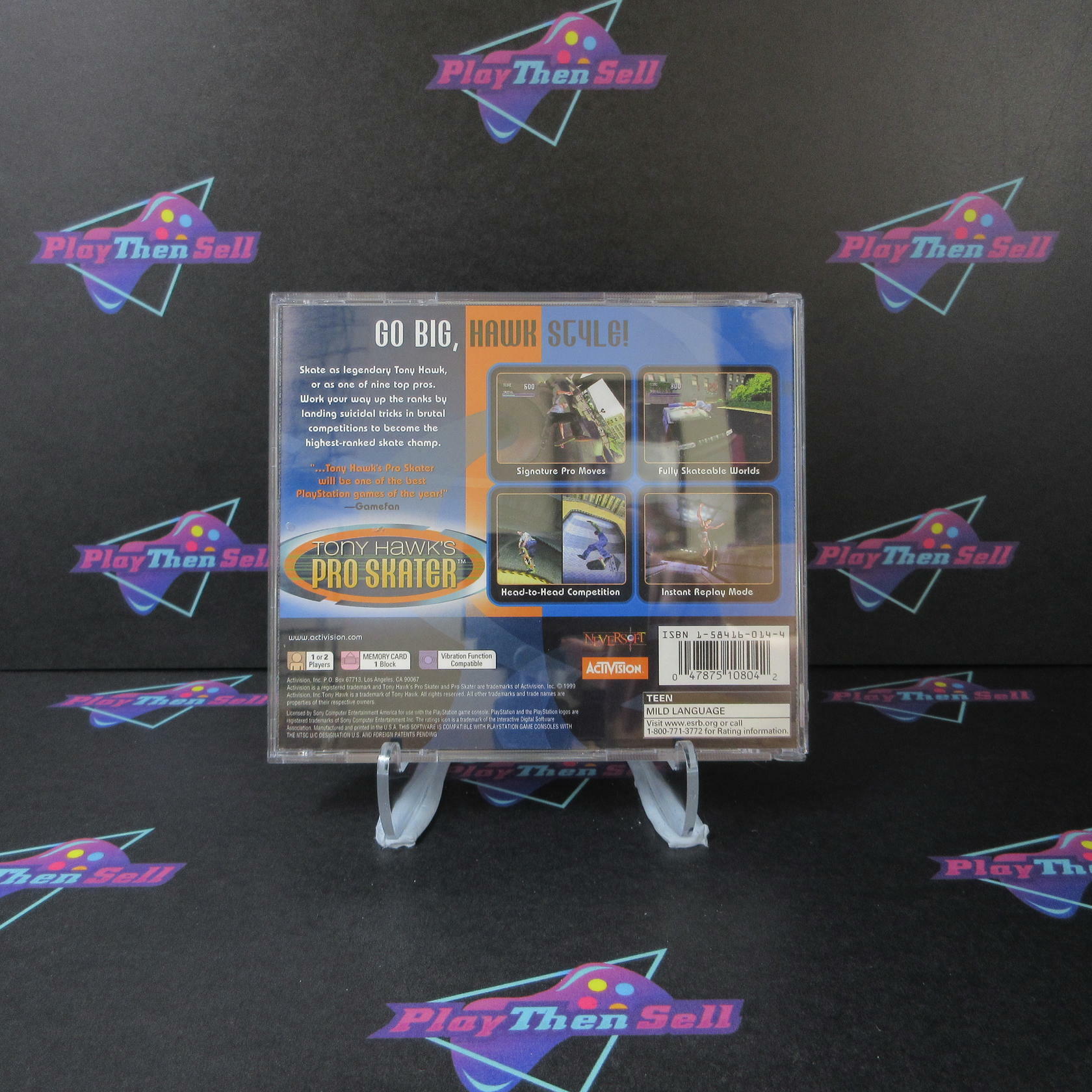 Tony Hawk's Pro Skater PS1 PlayStation 1 + Reg Card MD Complete CIB - Very Good