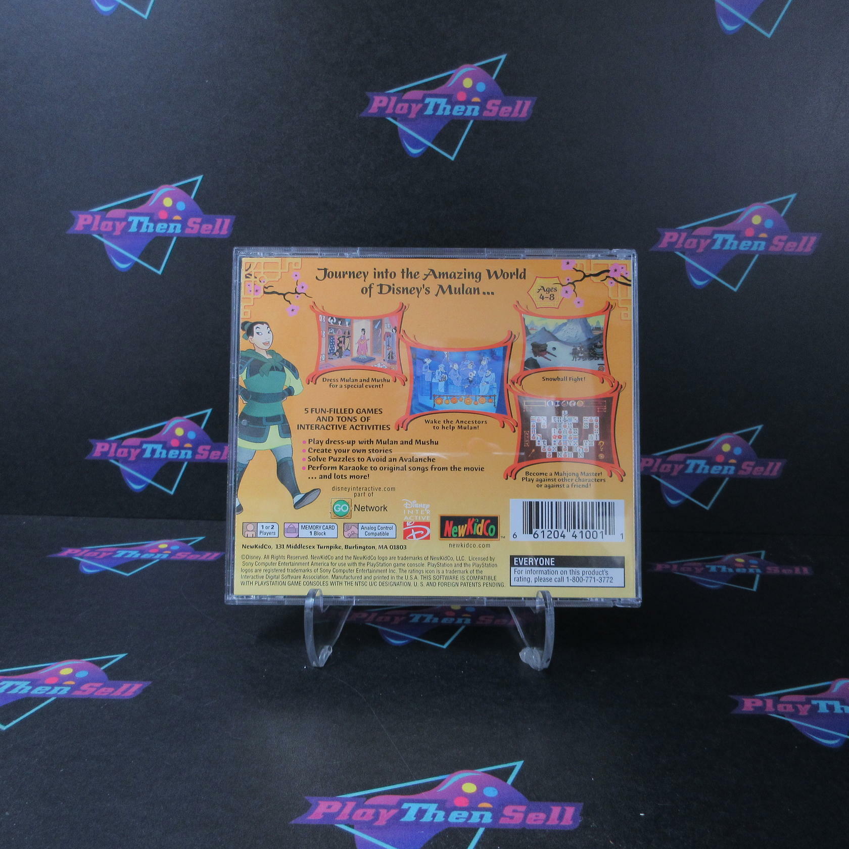 Disney's Story Studio Mulan PS1 PlayStation 1 + Reg Card - Like New