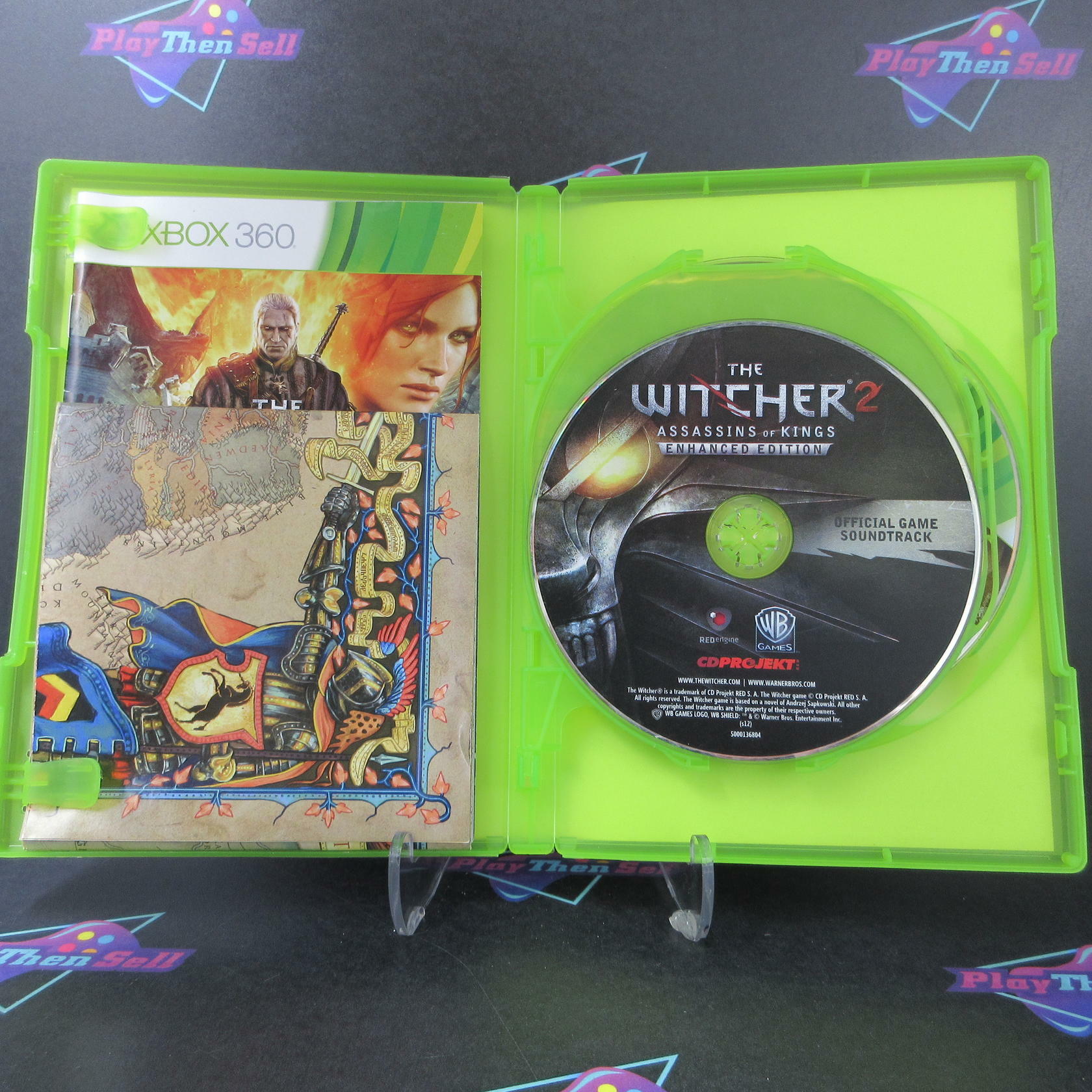 The Witcher 2 Assassins Of Kings Enhanced Ed Xbox 360 + Sleeve/Book/CD/Map - Very Good
