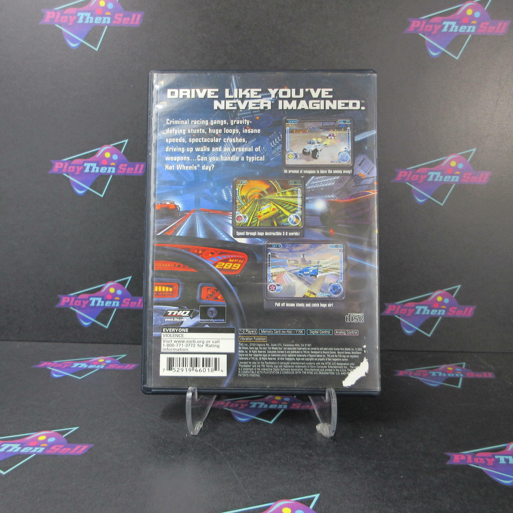 Hot Wheels Velocity X Maximum Justice PS2 PlayStation AD/DD/NM - Very Good