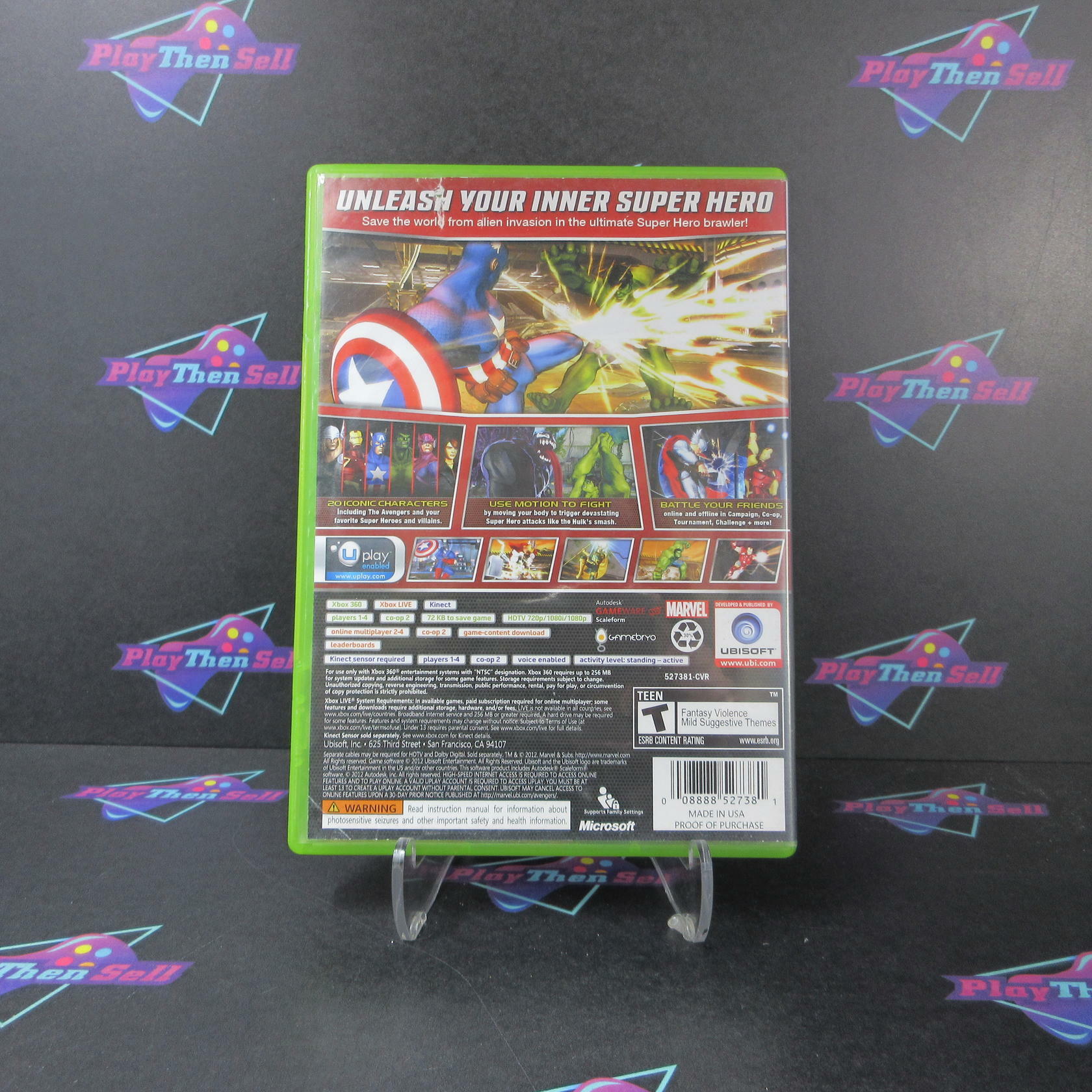 Marvel Avengers Battle For Earth Xbox 360 AD Complete CIB - Very Good