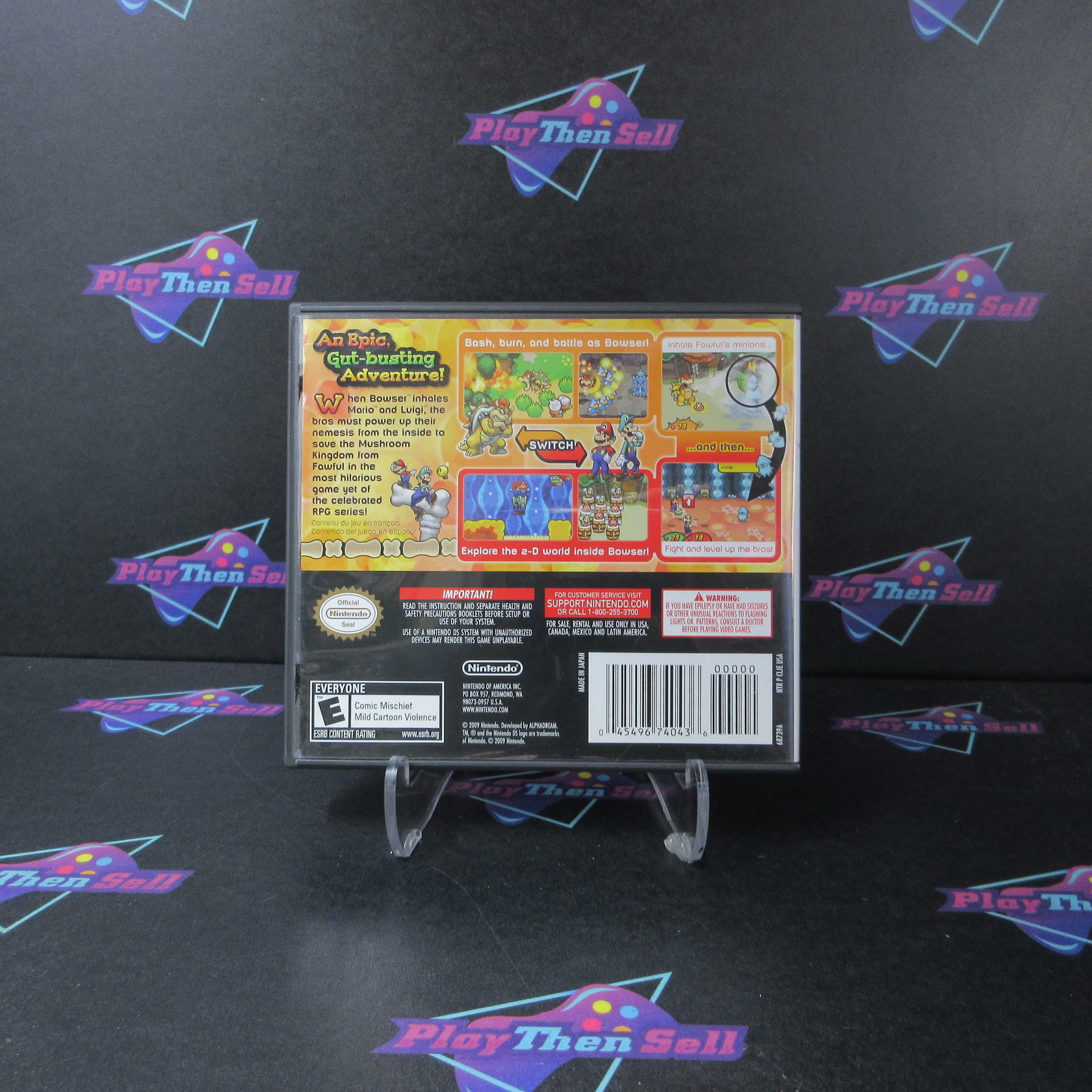 Mario & Luigi Bowser's Inside Story Nintendo DS AD Complete CIB - Very Good