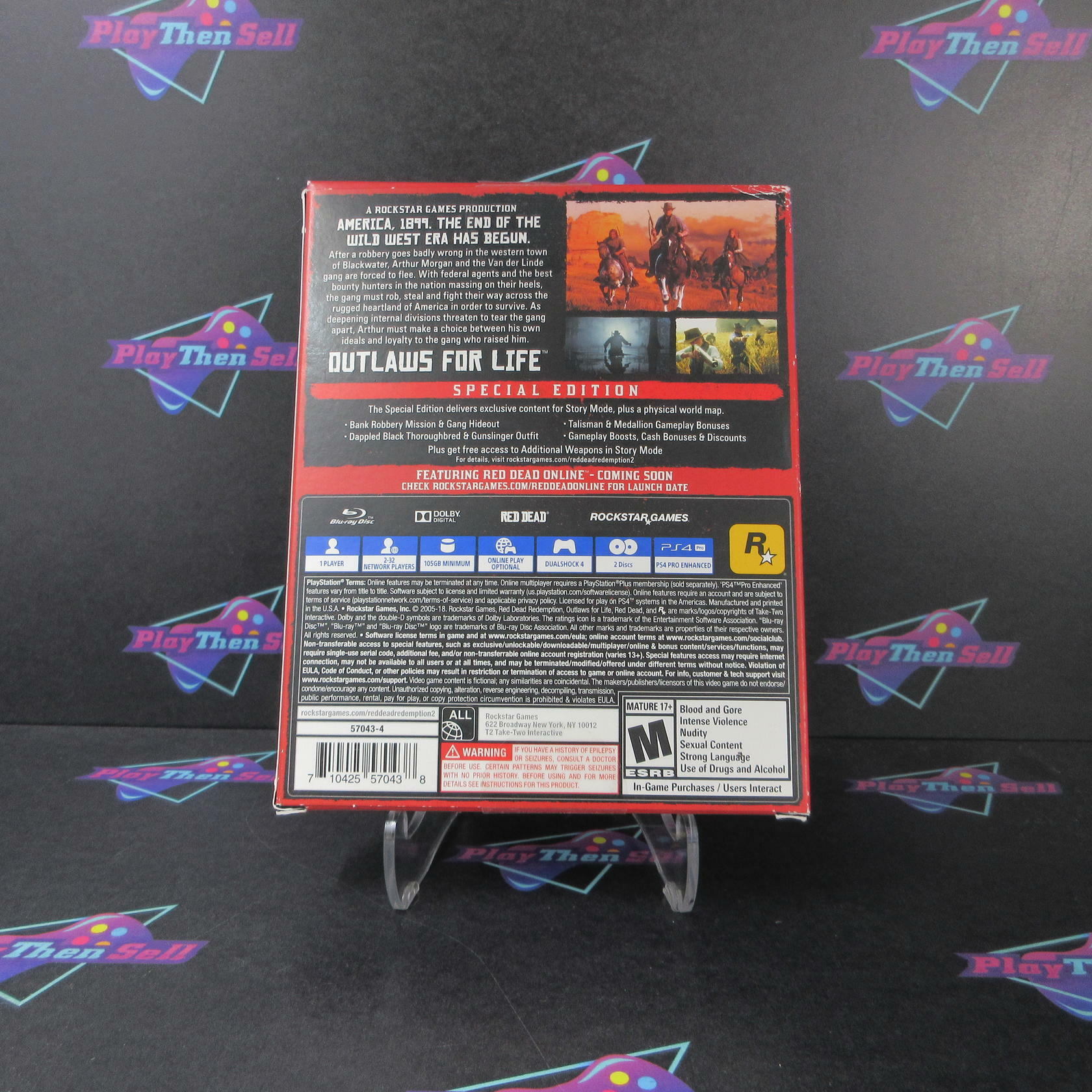 Red Dead Redemption 2 Special Edition PS4 PlayStation 4 + Sleeve / Maps - Like New