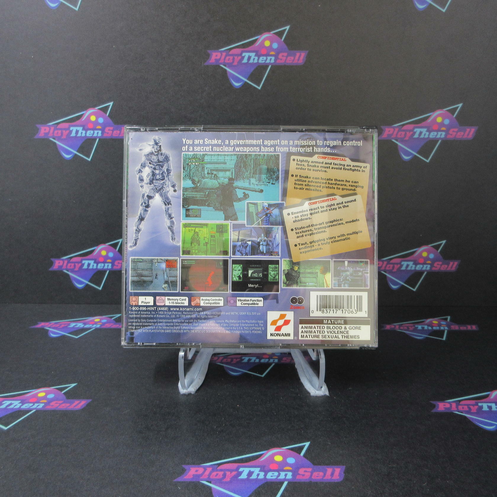 Metal Gear Solid PS1 PlayStation 1 GH - Very Good