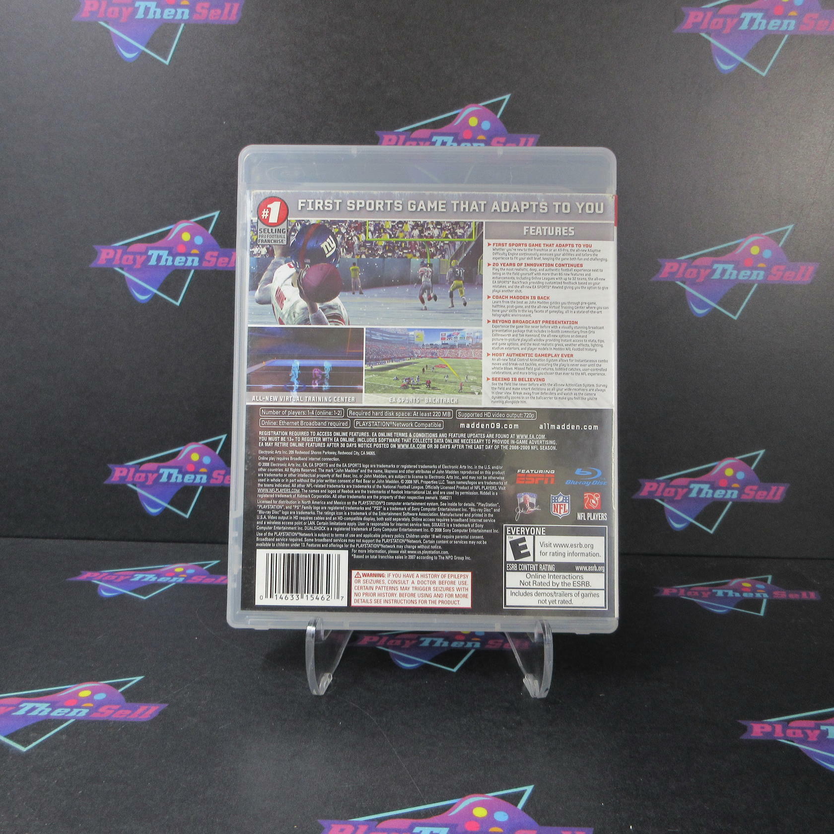 Madden NFL 09 PS3 PlayStation 3 AD/NM - Very Good
