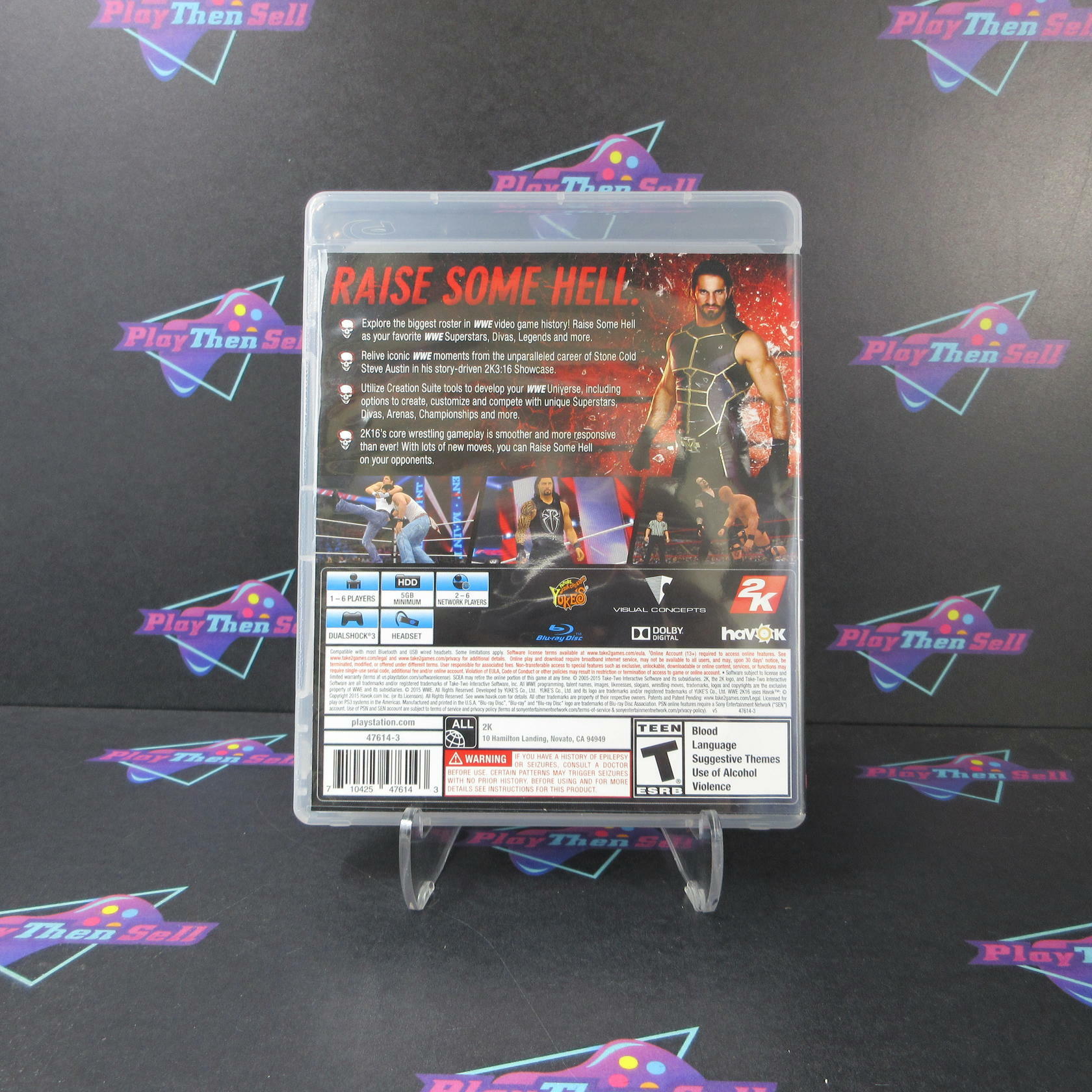 WWE 2K16 PS3 PlayStation 3 MD Complete CIB - Very Good