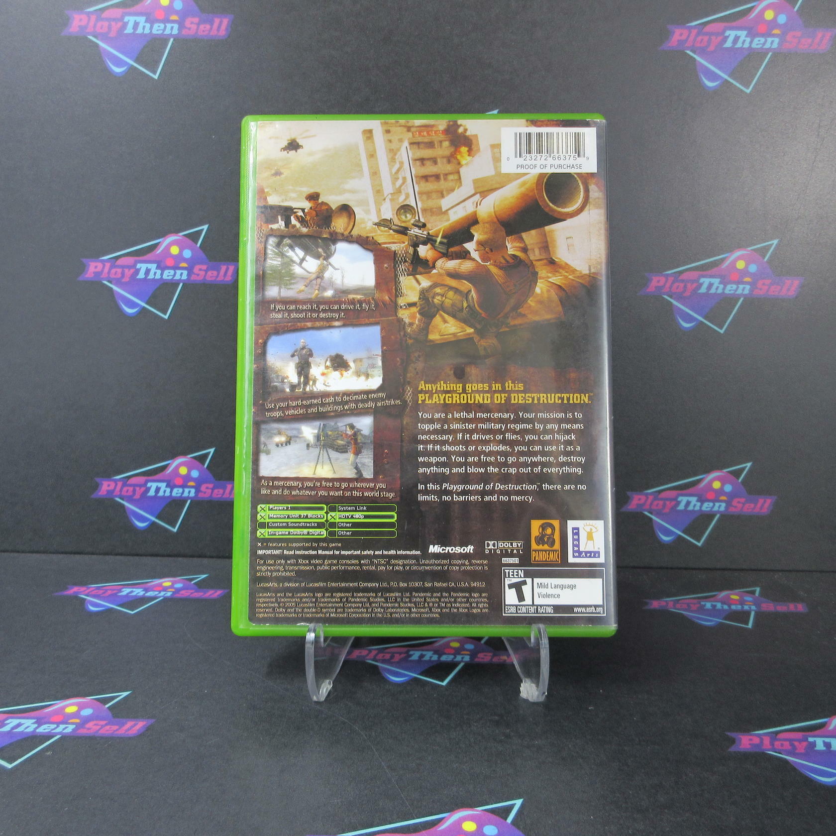 Mercenaries Playground of Destruction Xbox AD/NM - Very Good