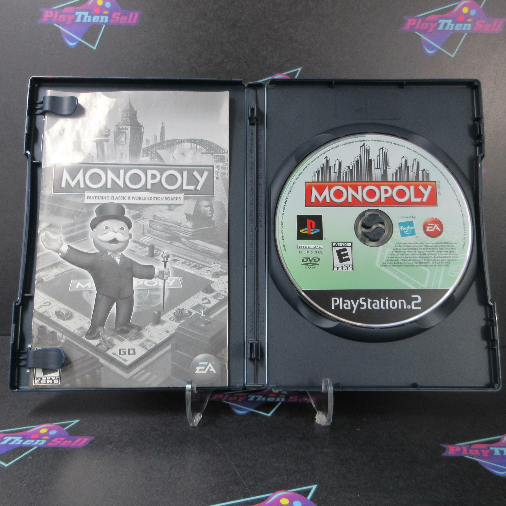 Monopoly PS2 PlayStation 2 Rental Art AD Complete CIB - Very Good