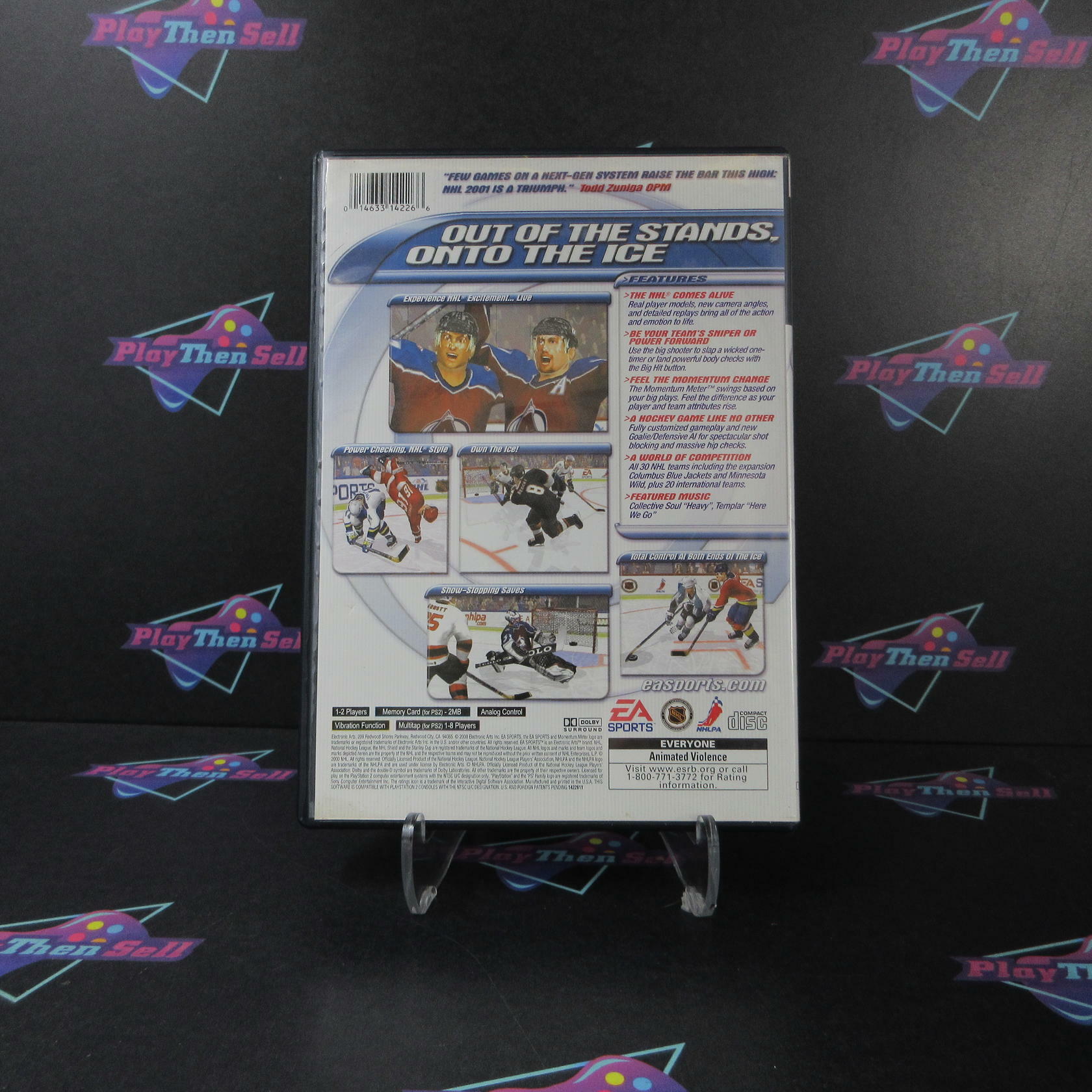 NHL 2001 PS2 PlayStation 2 AD + Reg Card Complete CIB - Very Good