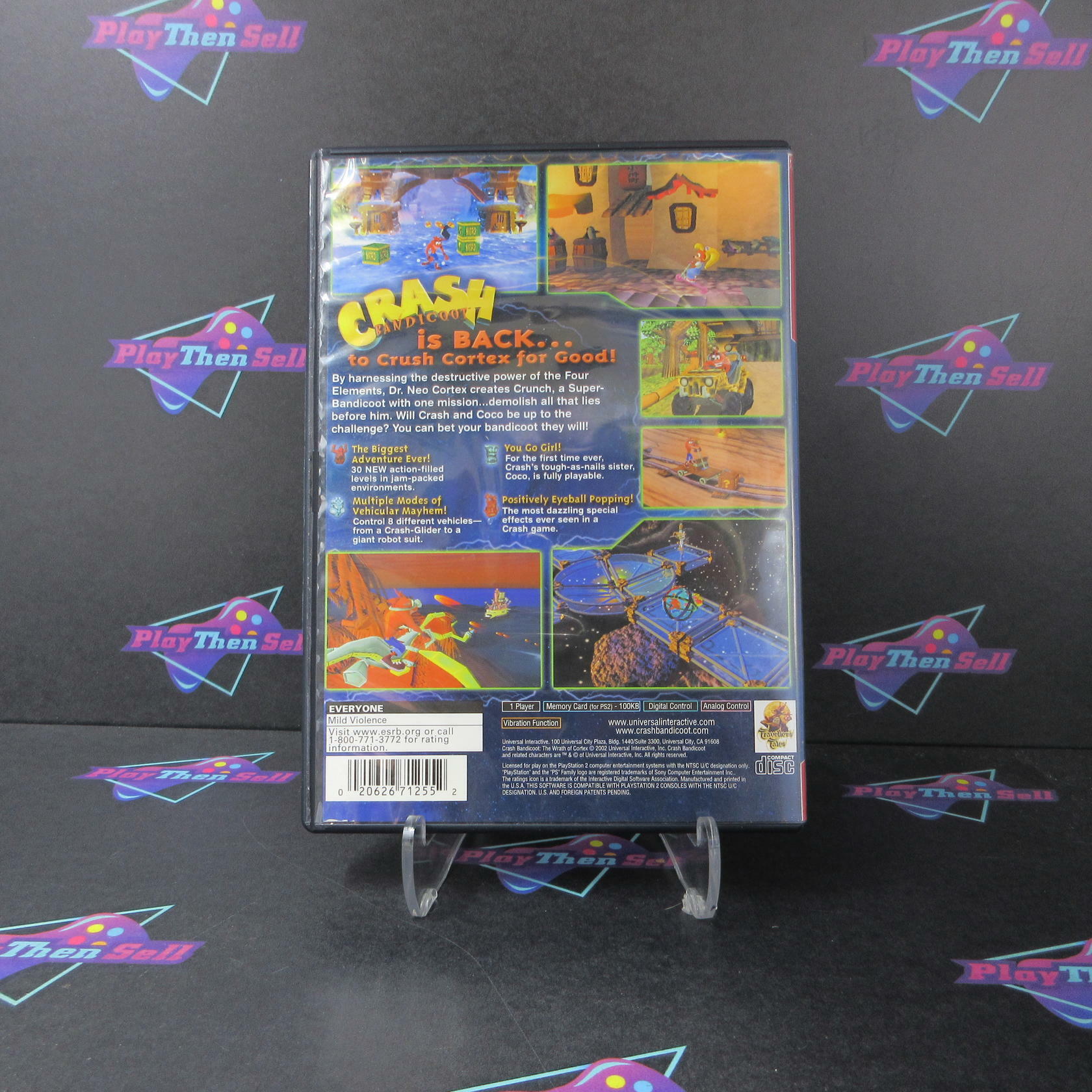 Crash Bandicoot The Wrath of Cortex GH PS2 PlayStation 2 AD/MD Complete CIB - Very Good
