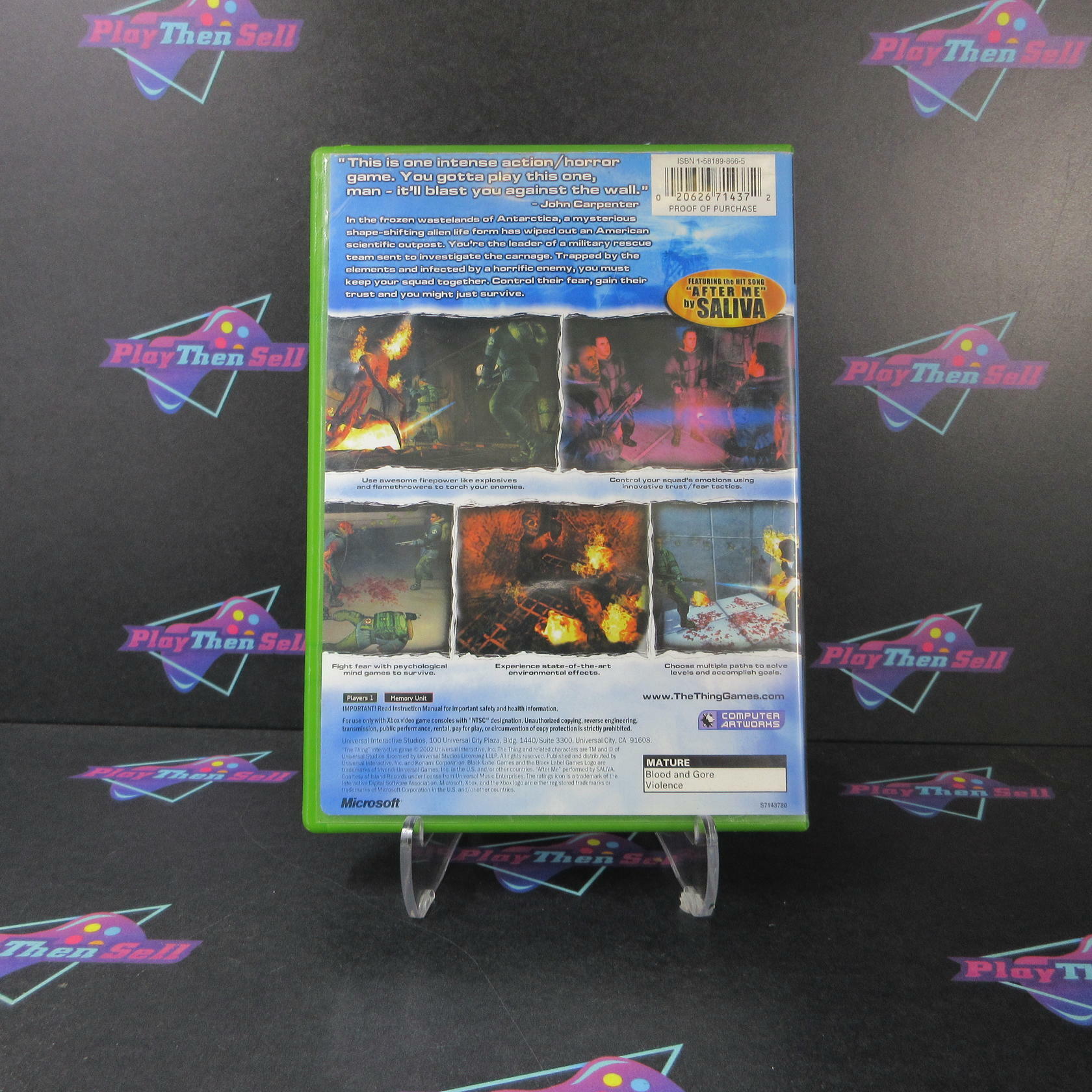 The Thing Xbox AD + Reg Card Complete CIB - Very Good