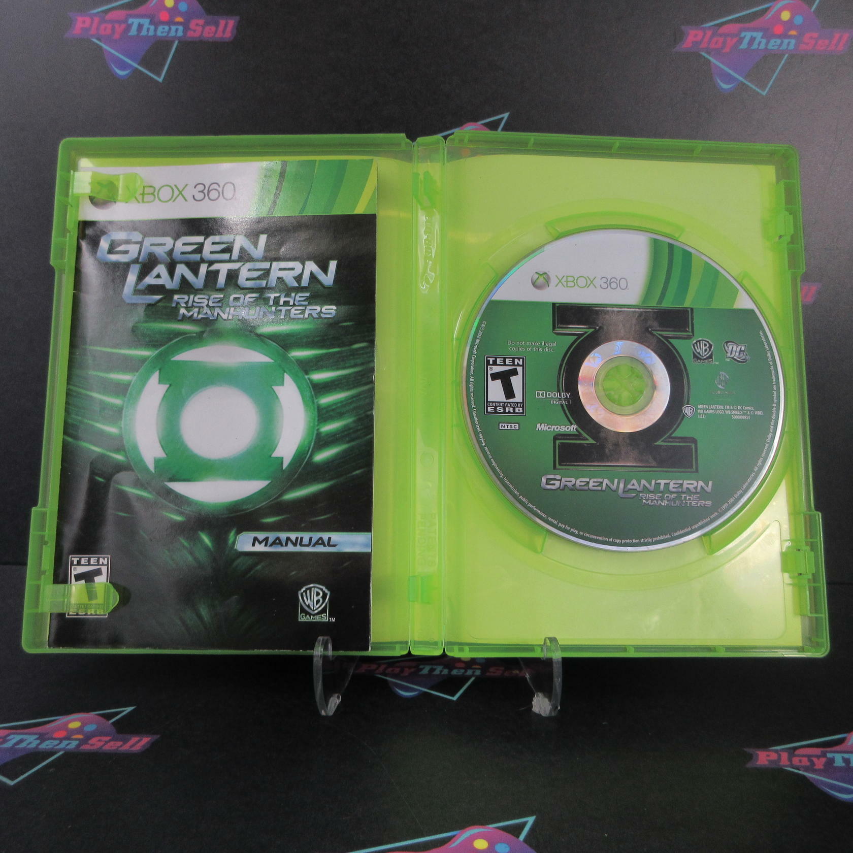 Green Lantern Rise of the Manhunters Xbox 360 AD Complete CIB - Very Good