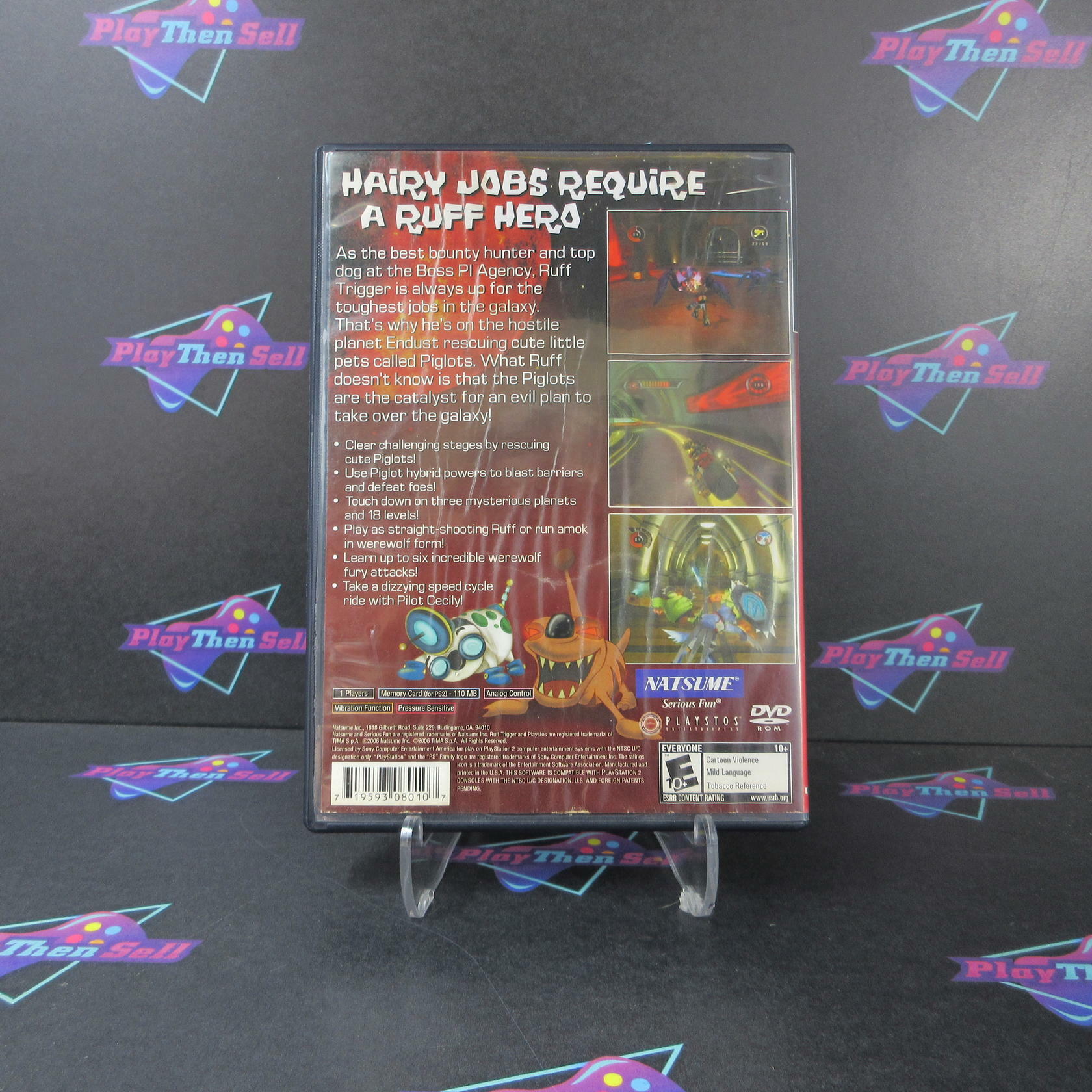 Ruff Trigger The Vanocore Conspiracy PS2 PlayStation 2 AD/MD + Reg Card CIB - Very Good