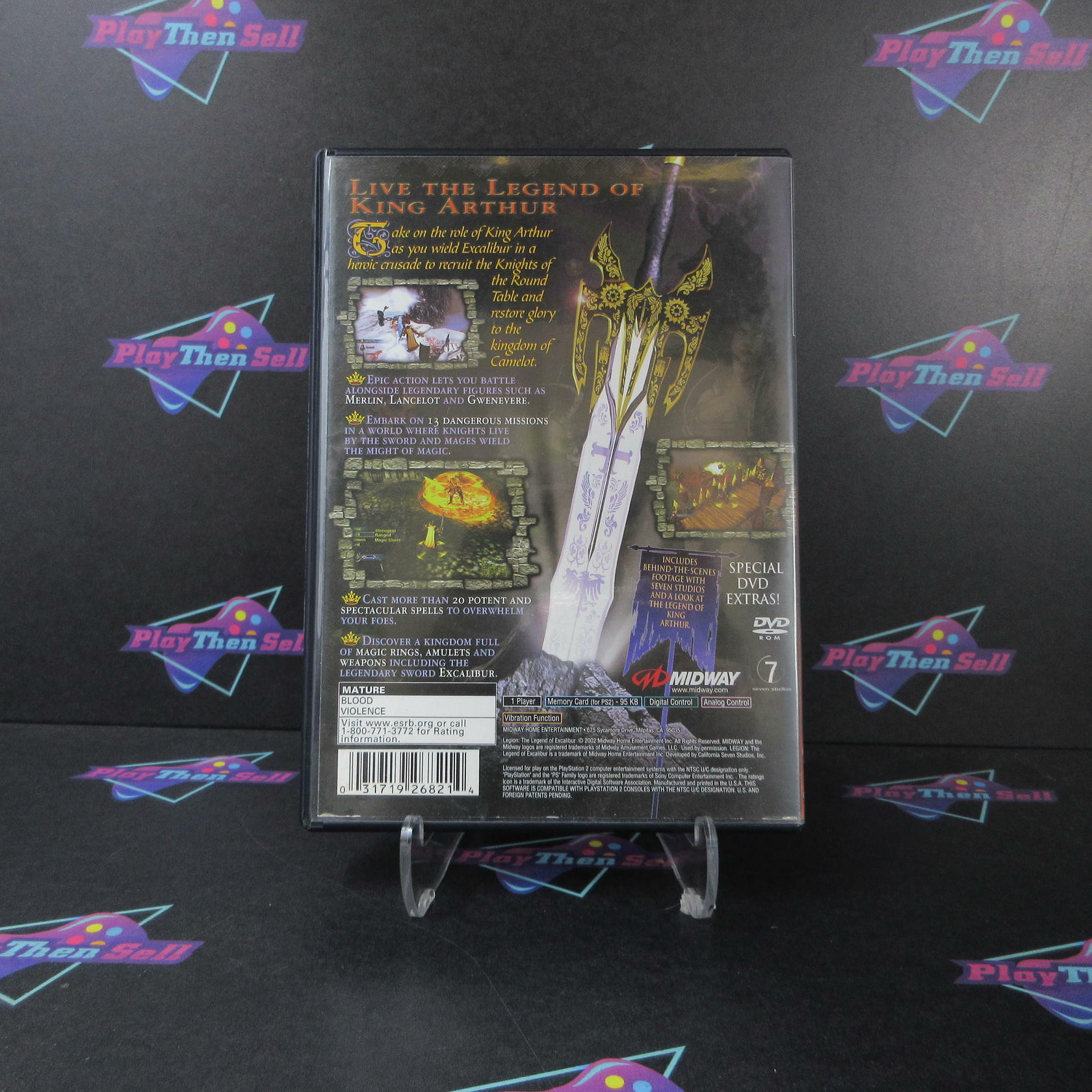 Legion The Legend of Excalibur PS2 PlayStation 2 AD/MD/DD + Reg Card CIB - Very Good