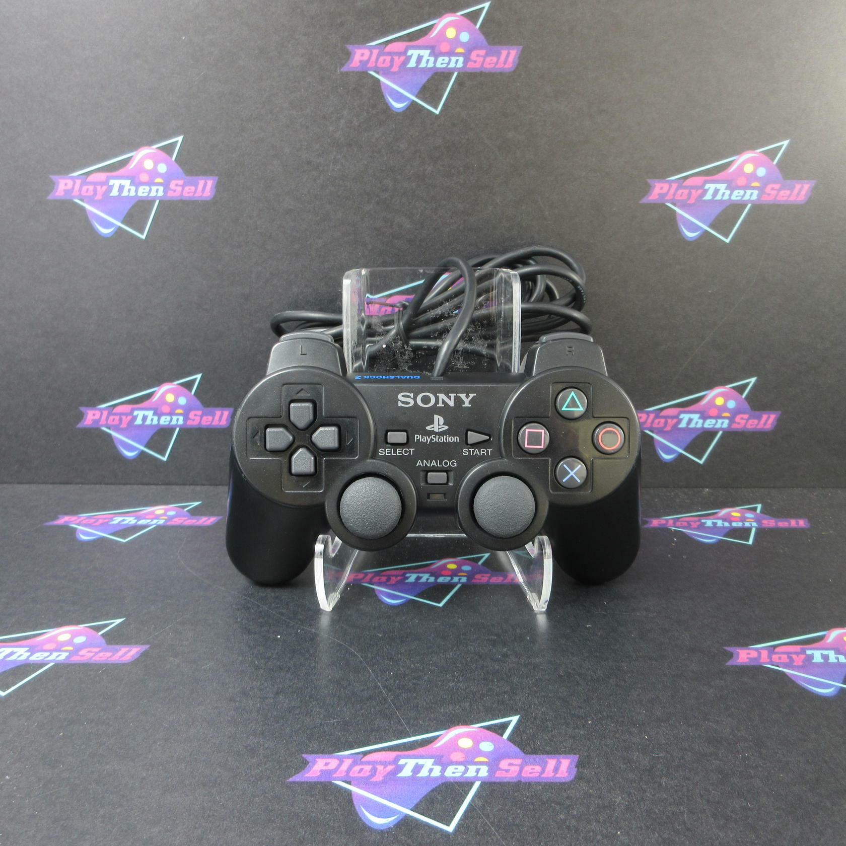 PlayStation 2 PS2 Dualshock 2 Controller OEM Black SCPH-10010 - VG - Refurbished