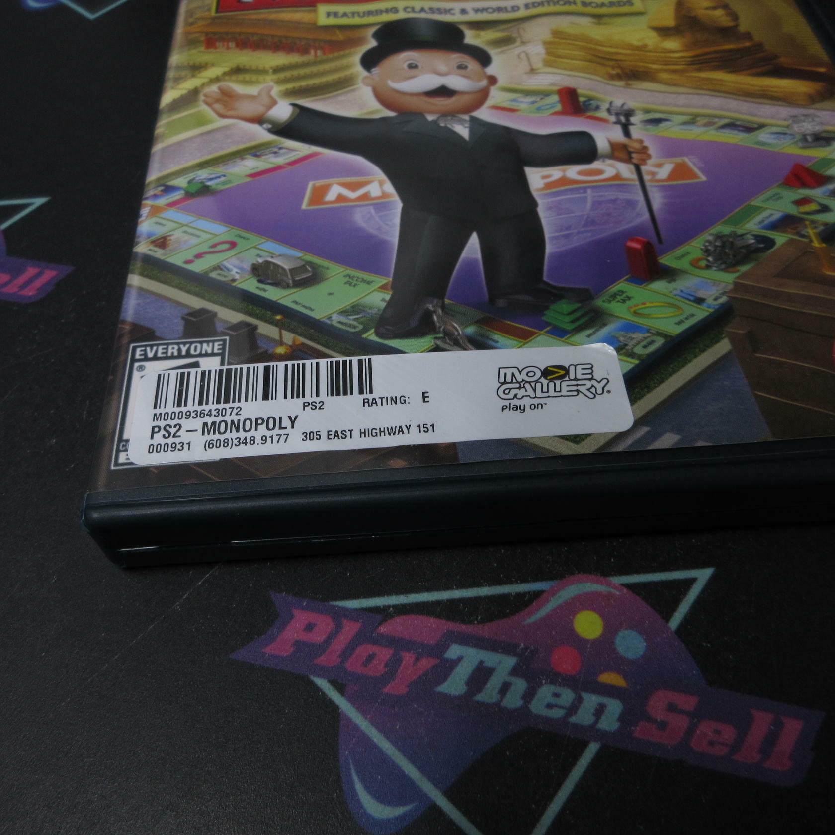Monopoly PS2 PlayStation 2 Rental Art AD Complete CIB - Very Good