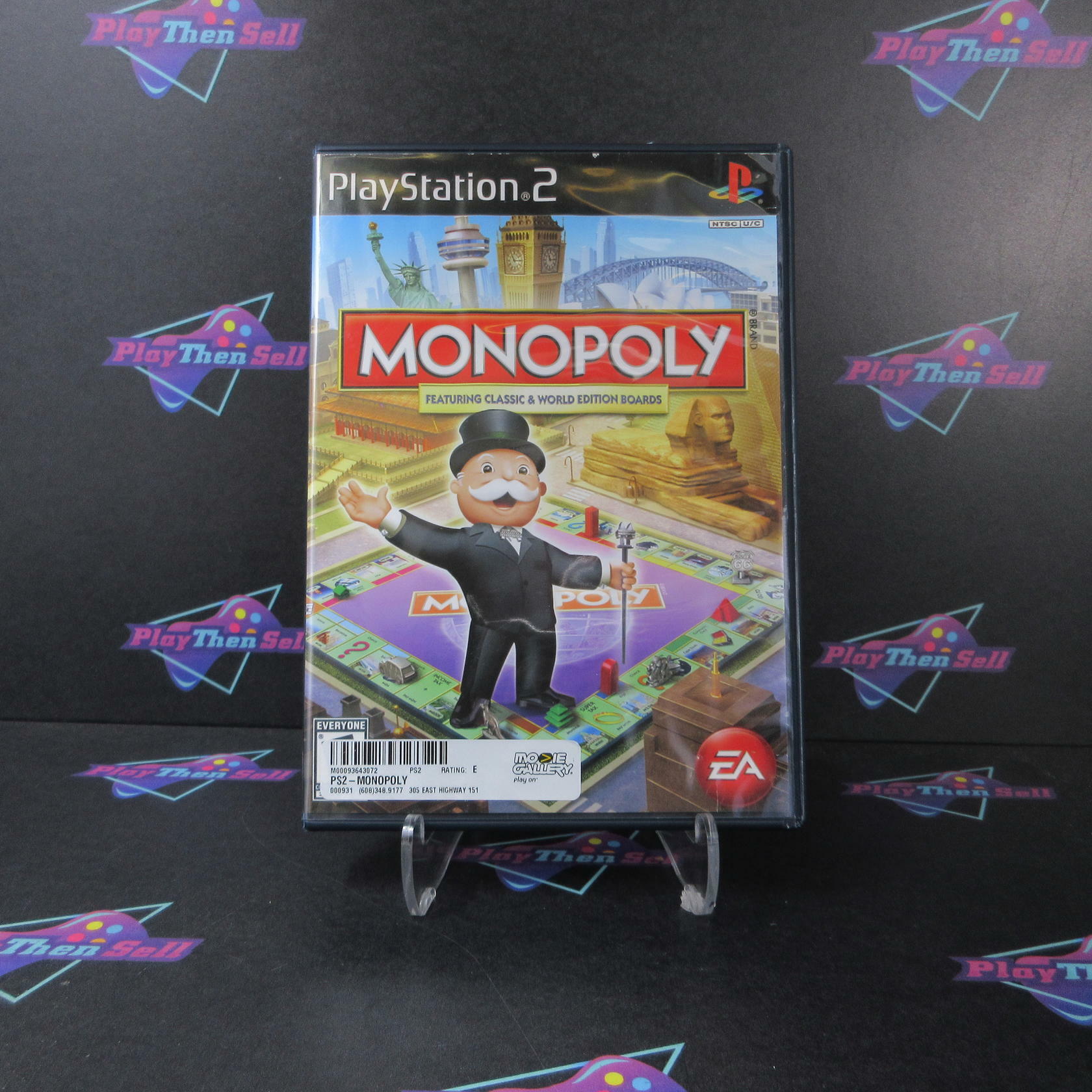 Monopoly PS2 PlayStation 2 Rental Art AD Complete CIB - Very Good