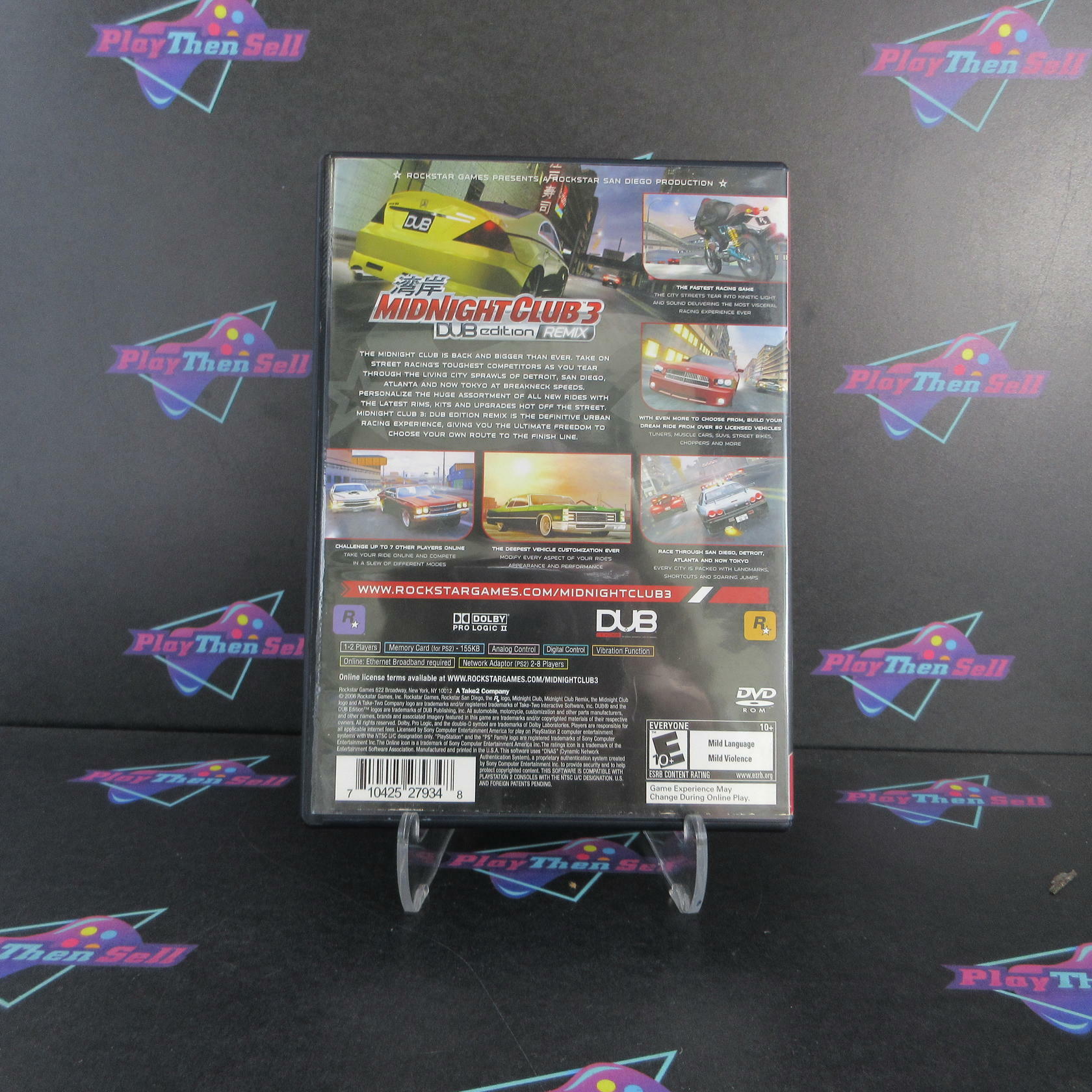 Midnight Club 3 DUB Edition Remix PS2 PlayStation 2 GH Complete - Very Good