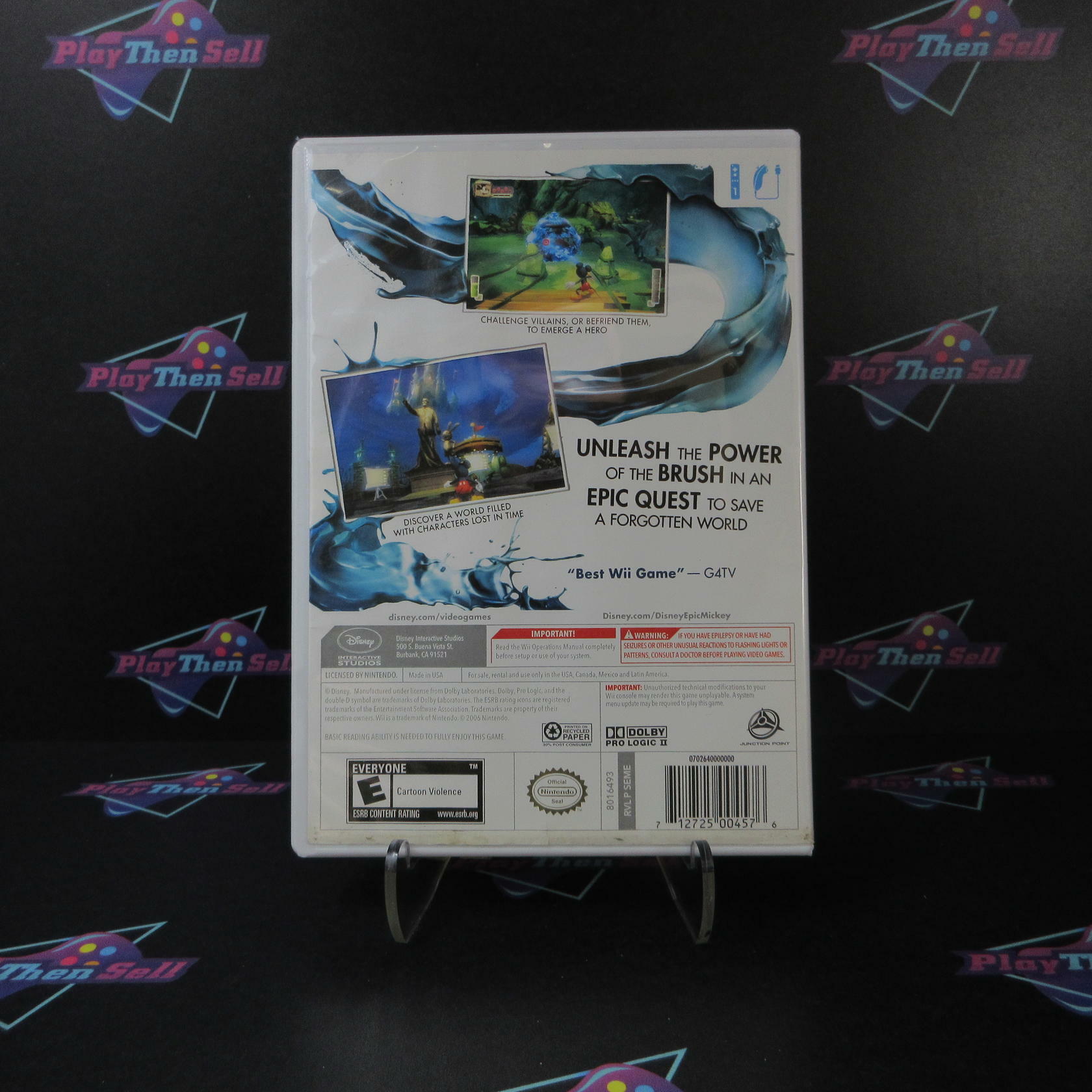Disney Epic Mickey Nintendo Wii AD/NM - Very Good