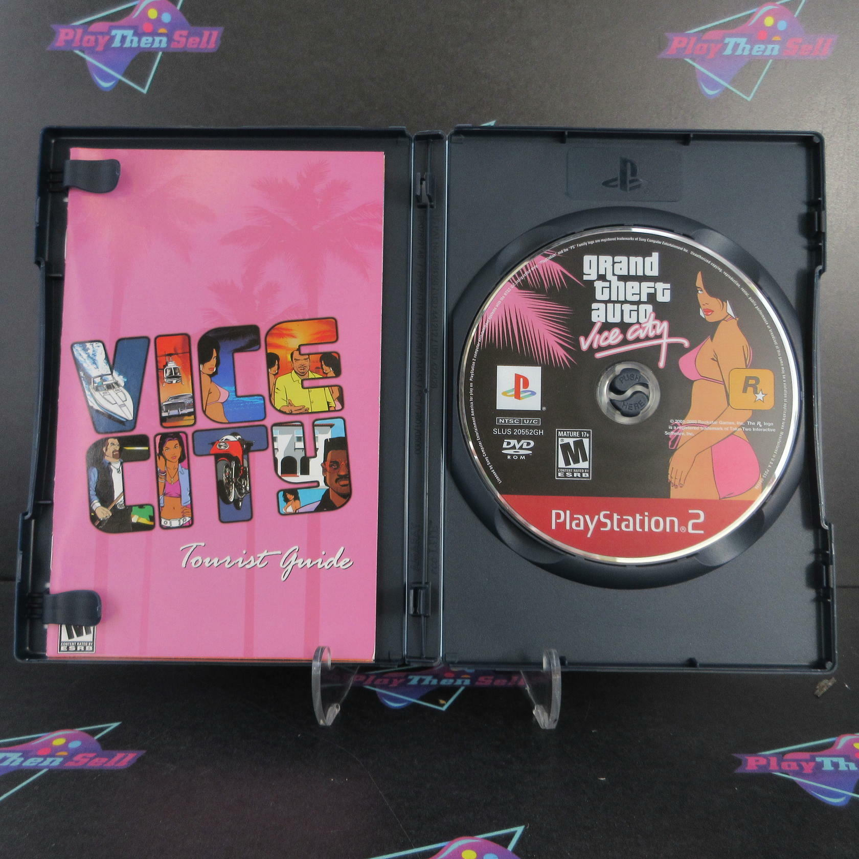 Grand Theft Auto Vice City GH PS2 PlayStation 2 AD + Map Complete CIB - Very Good