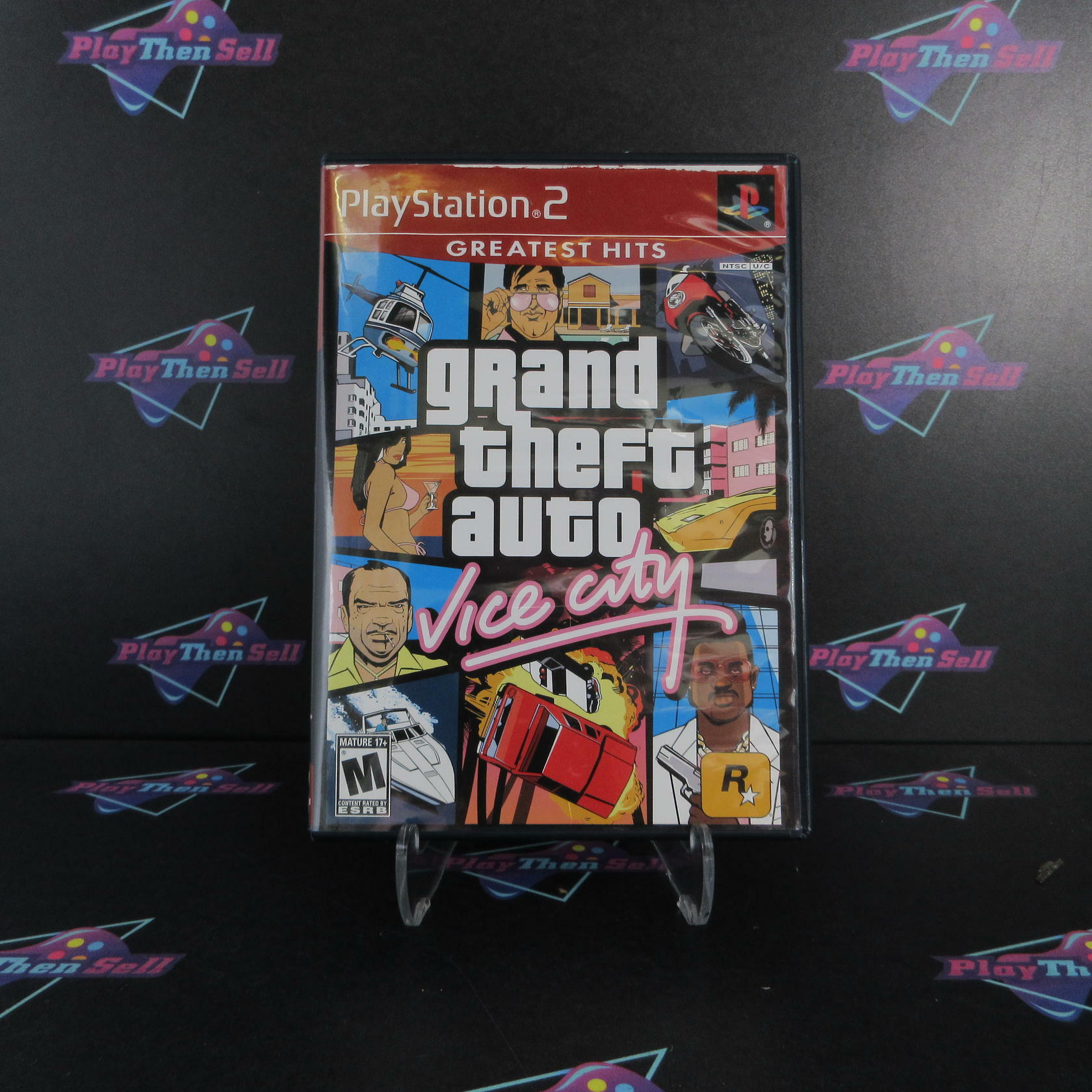 Grand Theft Auto Vice City GH PS2 PlayStation 2 AD + Map Complete CIB - Very Good