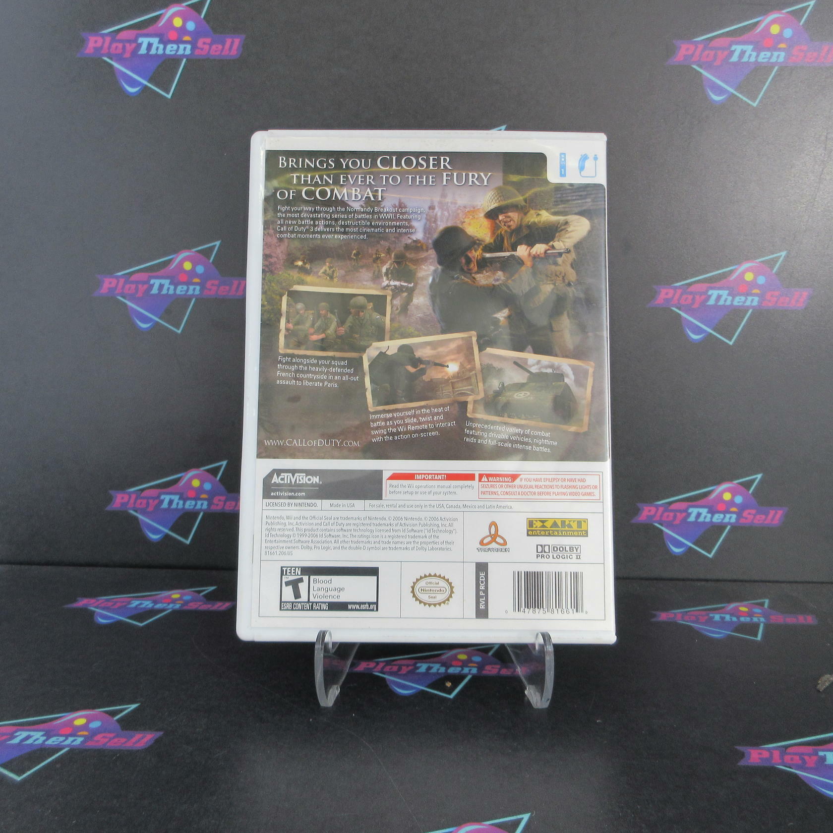 Call Of Duty 3 Nintendo Wii AD/NM - Very Good