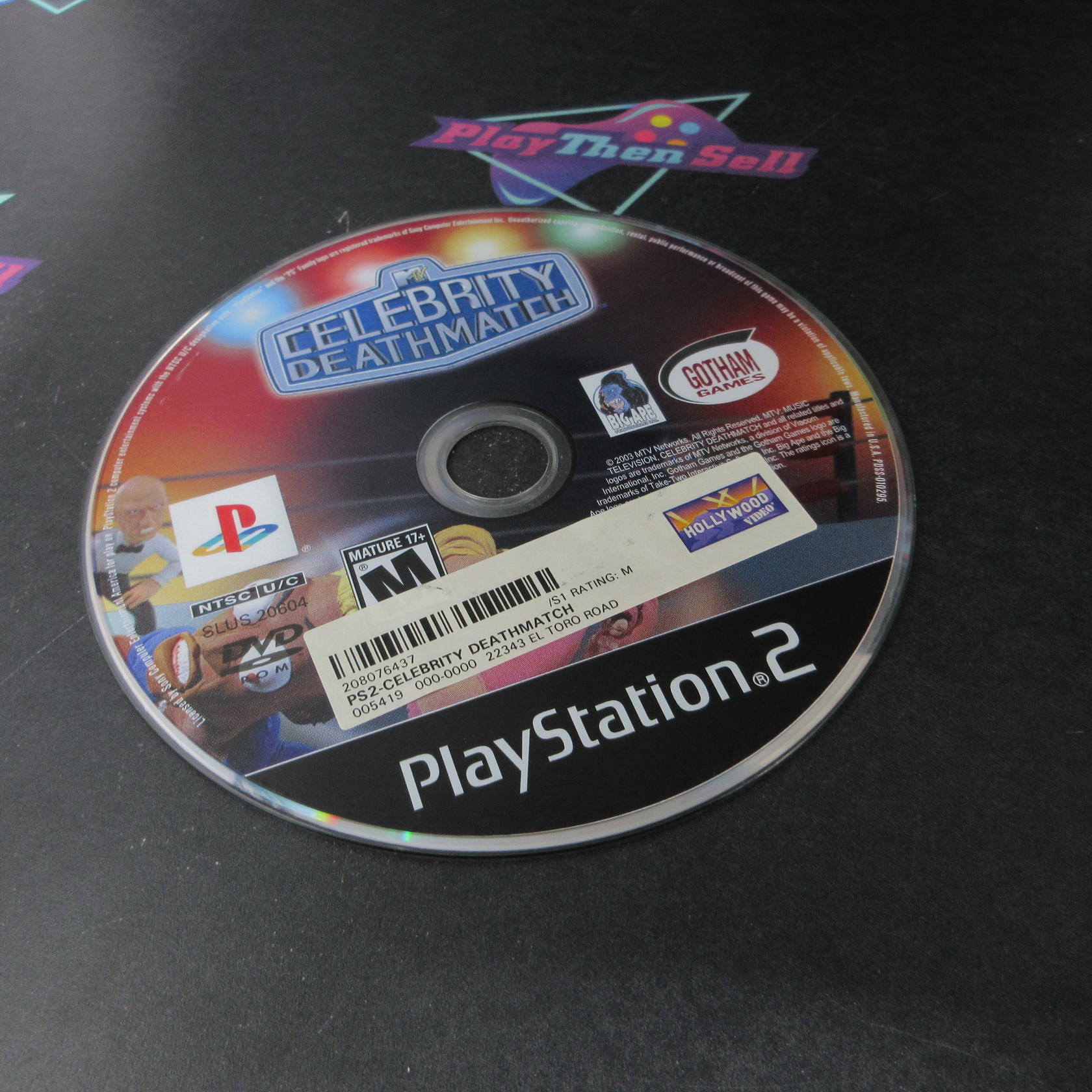 Celebrity Death Match PS2 PlayStation 2 Rental Art DD/NM - Very Good