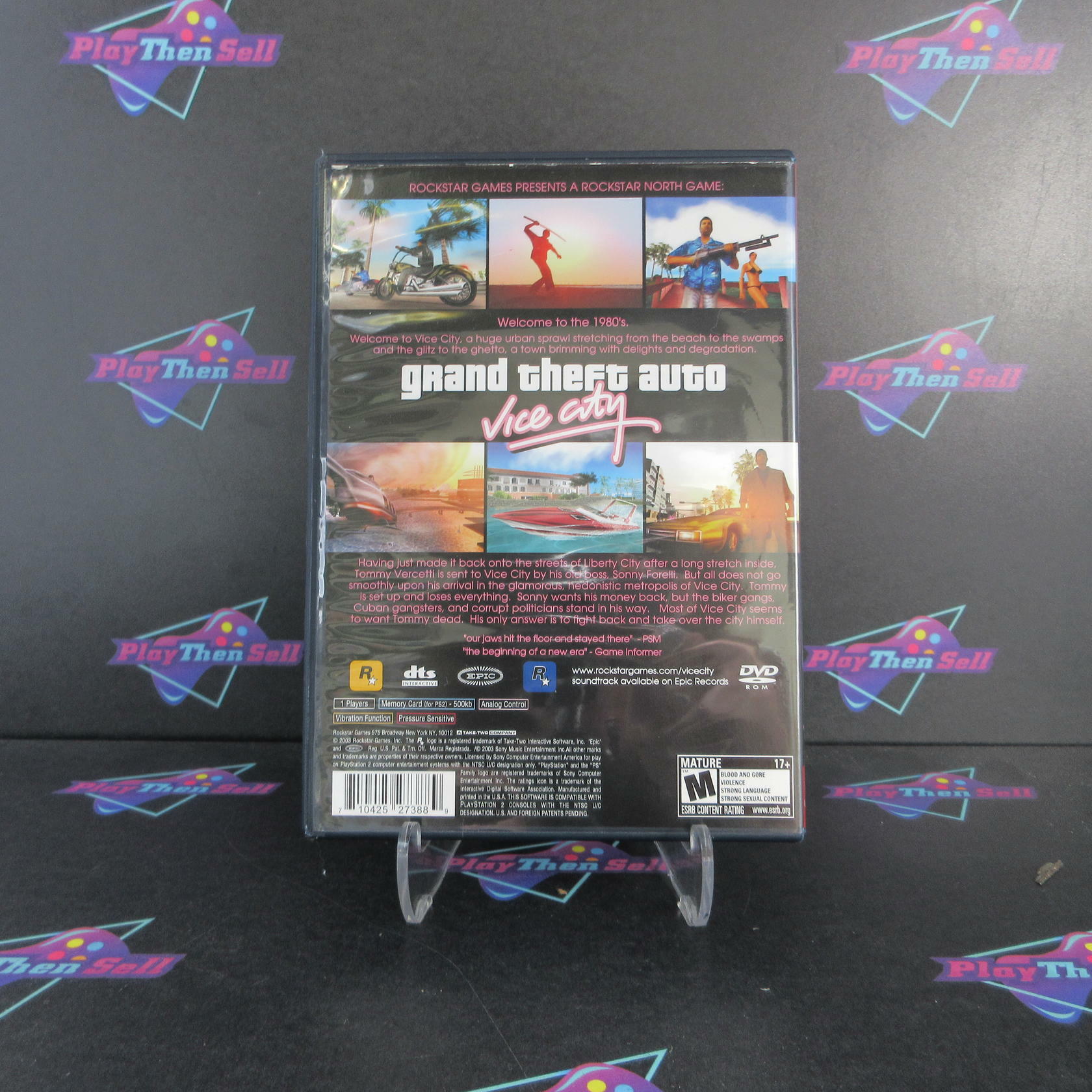 Grand Theft Auto Vice City GH PS2 PlayStation 2 AD + Map Complete CIB - Very Good