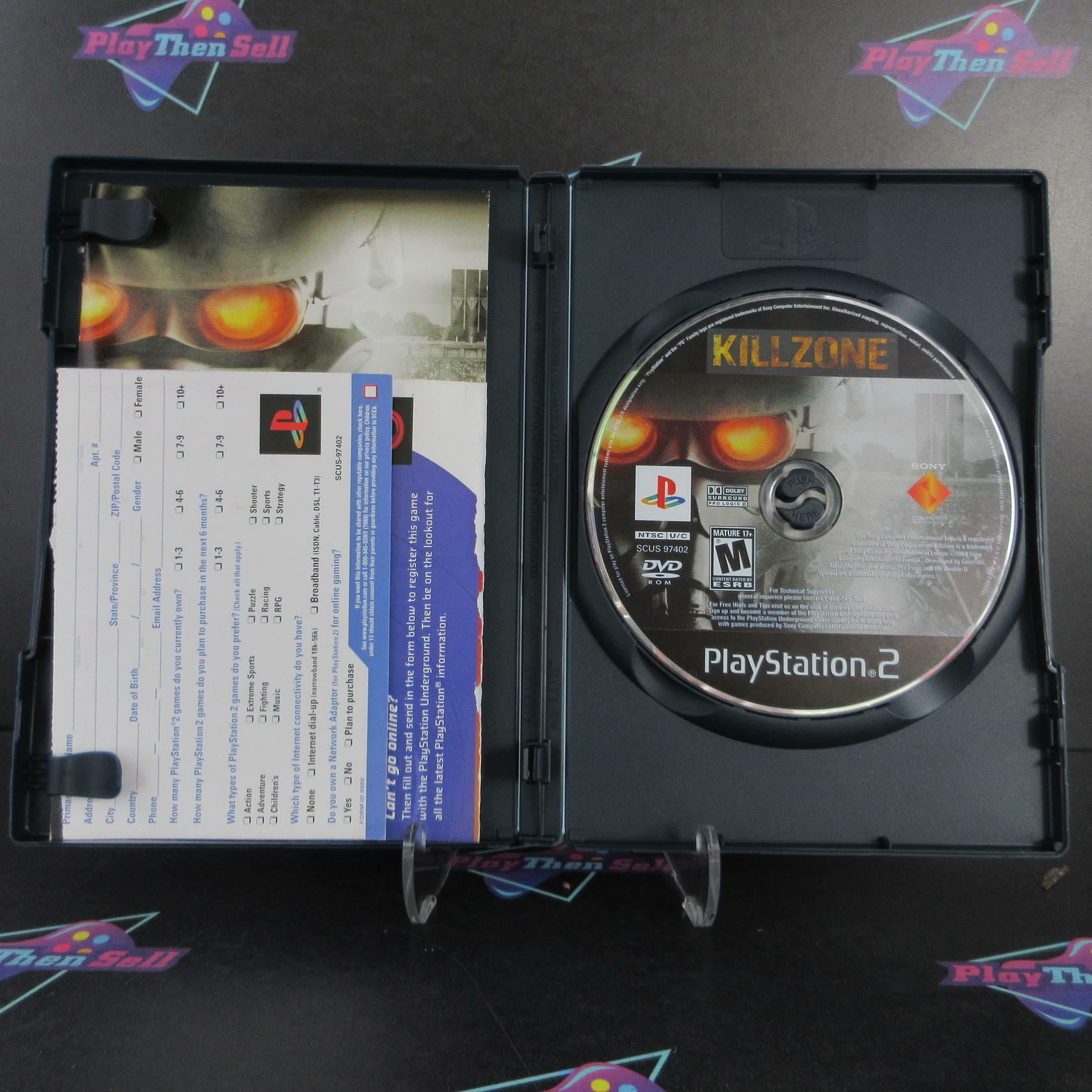 Killzone PS2 PlayStation 2 AD + Reg Card Complete CIB - Very Good