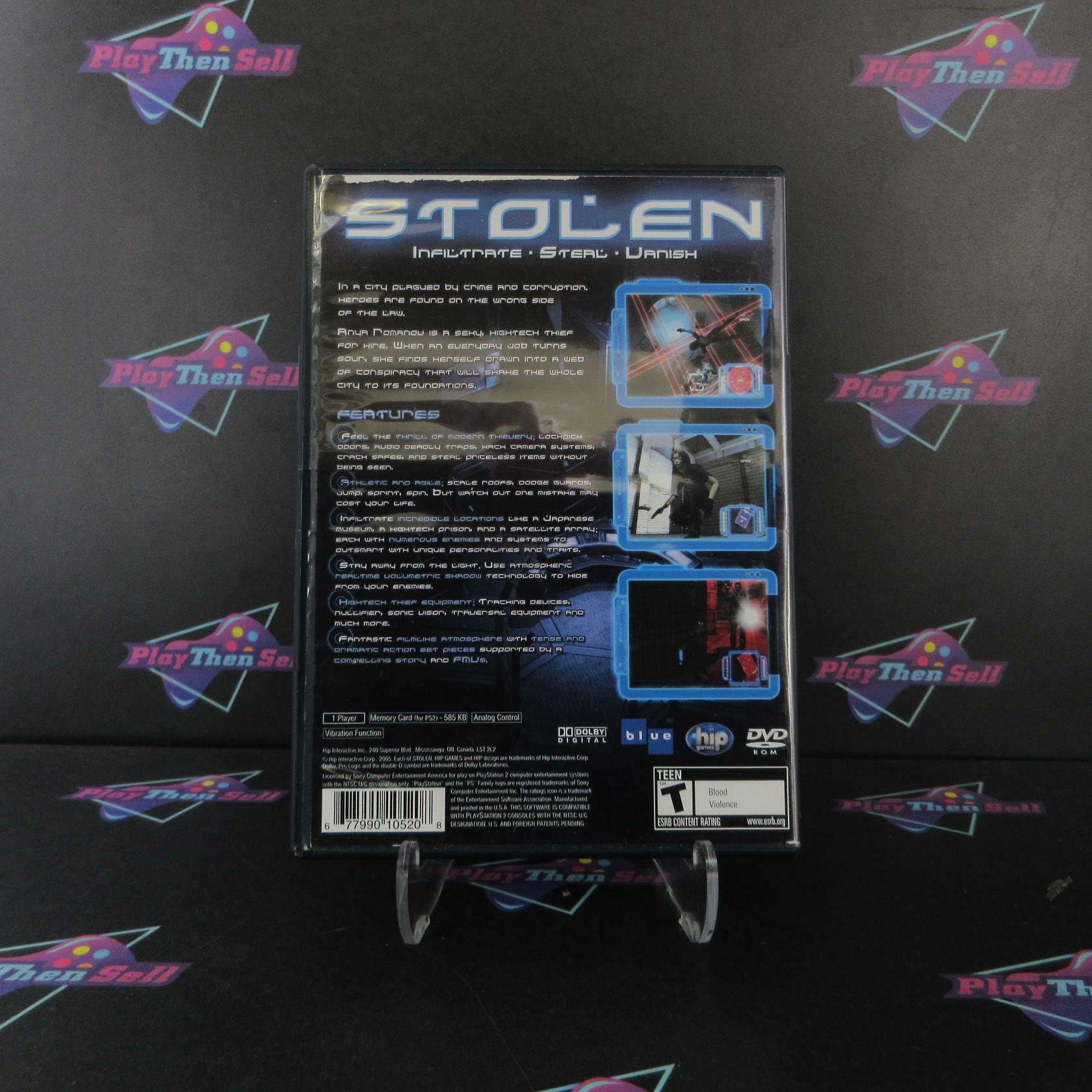 Stolen PS2 PlayStation 2 AD/NM - Very Good