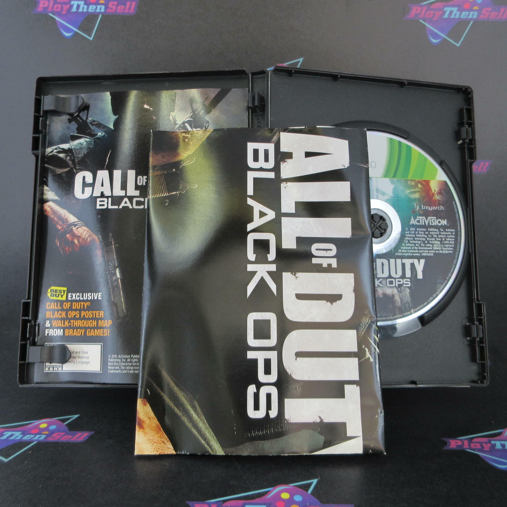 Call of Duty Black Ops Best Buy Display Art Xbox 360 + Poster - Very Good