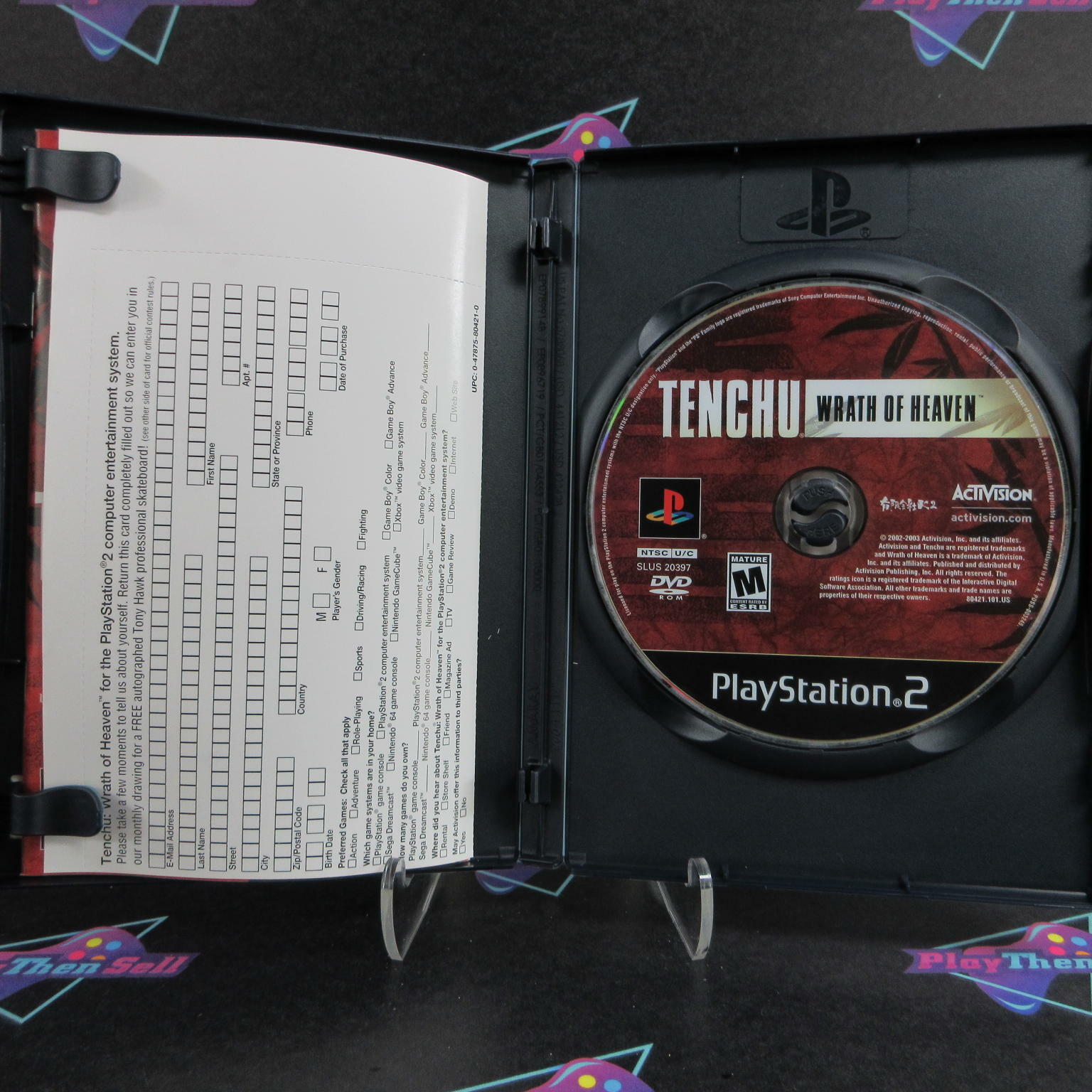 Tenchu Wrath of Heaven PS2 PlayStation 2 + Reg Card - Like New