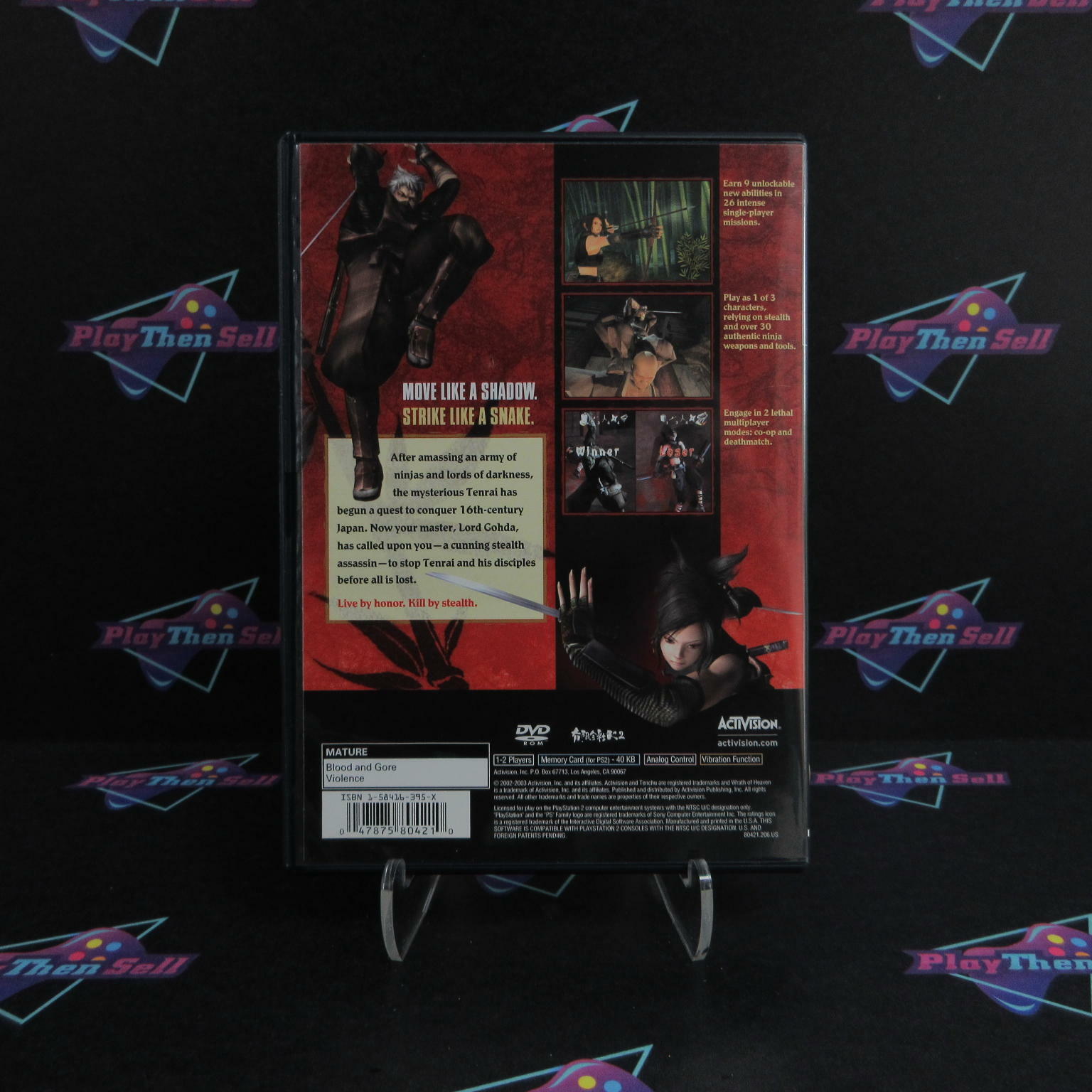 Tenchu Wrath of Heaven PS2 PlayStation 2 + Reg Card - Like New