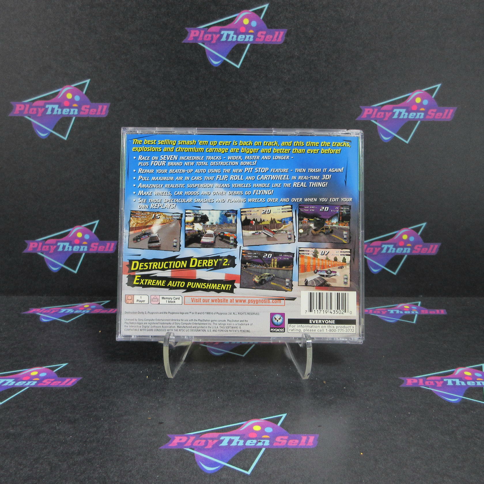Destruction Derby 2 GH PS1 PlayStation 1 + Reg Card - Like New