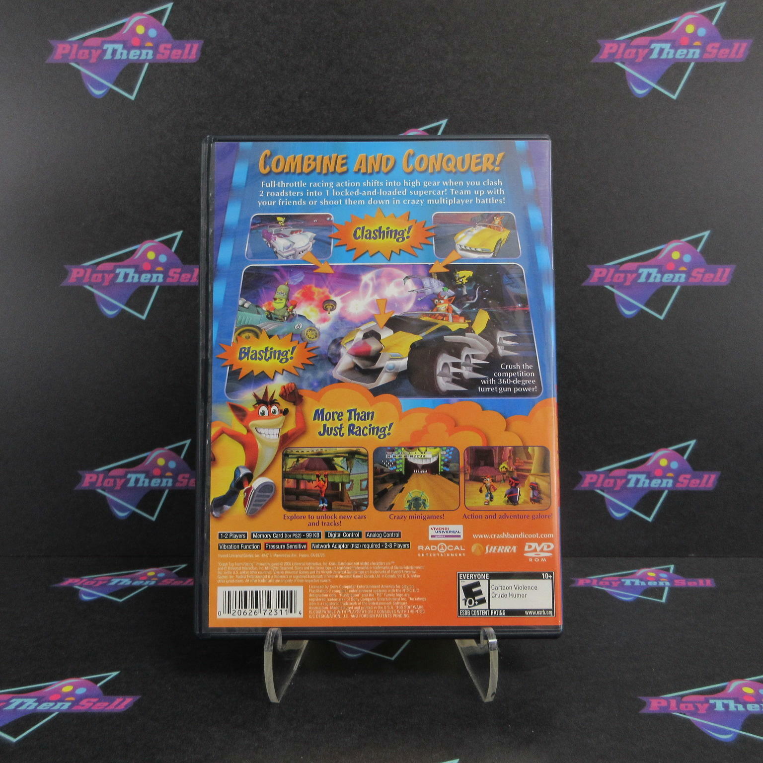 Crash Tag Team Racing PS2 PlayStation 2 Black Label - Like New