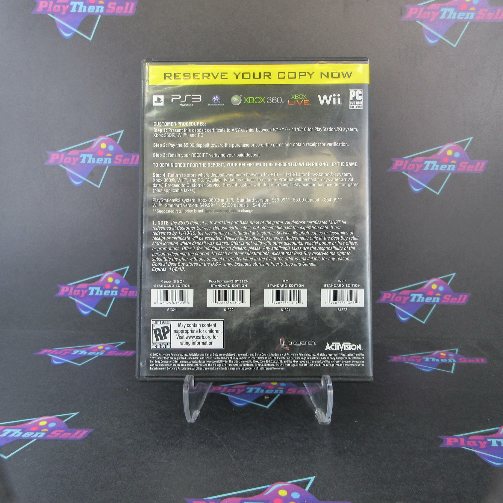 Call of Duty Black Ops Best Buy Display Art Xbox 360 + Poster - Very Good