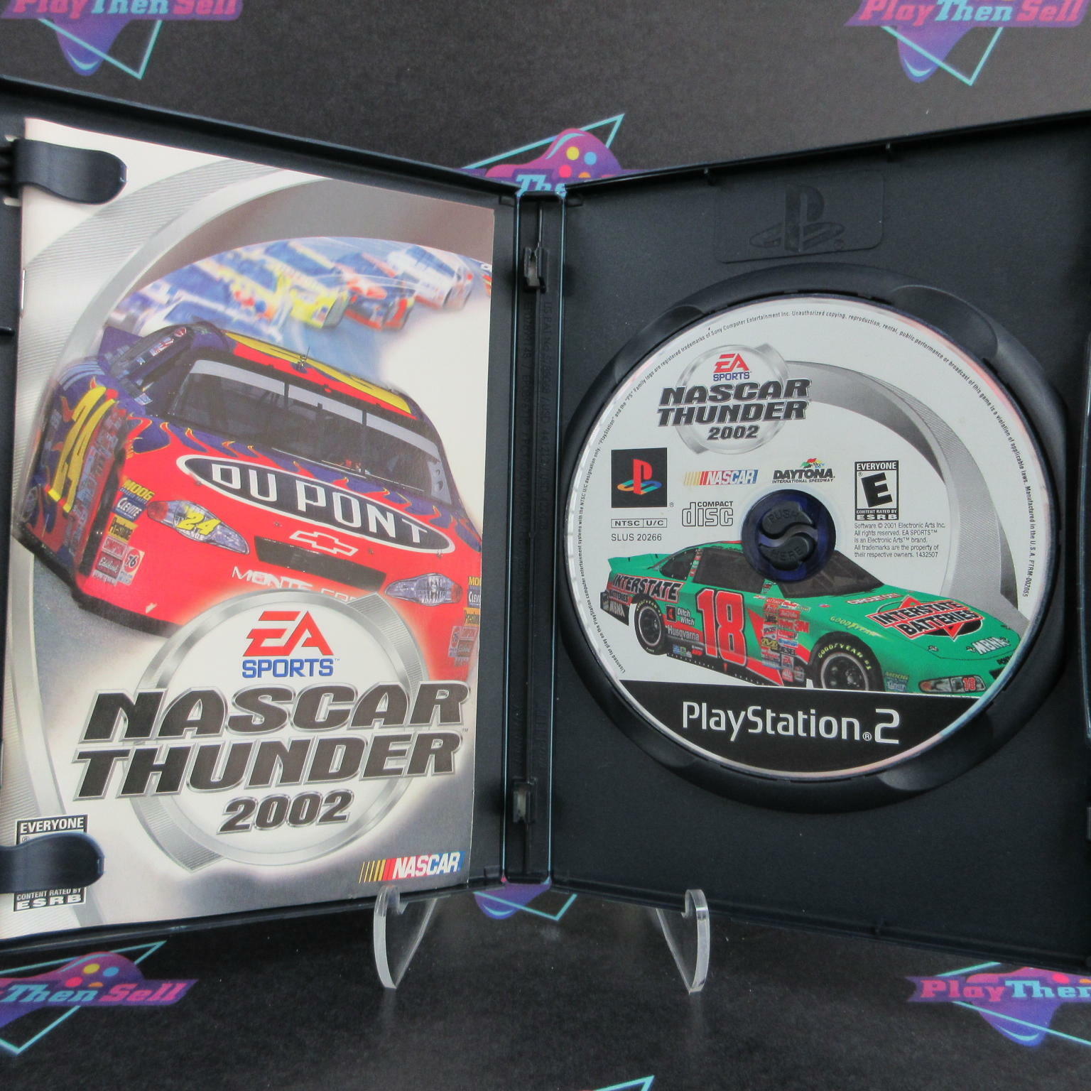 NASCAR Thunder 2002 PS2 PlayStation 2 AD + Reg Card Complete CIB - Very Good