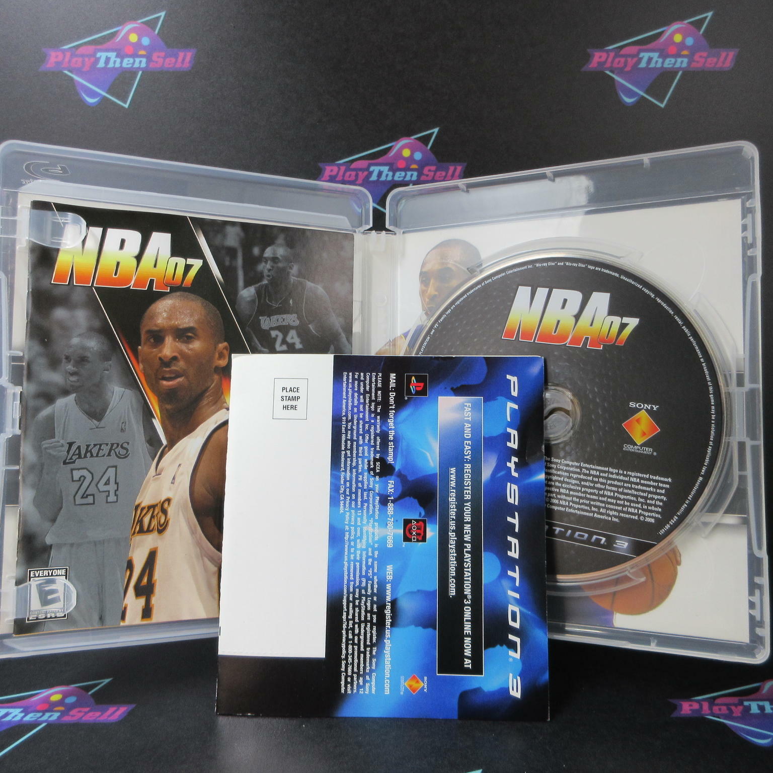 NBA 07 Kobe Bryant PS3 PlayStation 3 + Reg Card - Like New