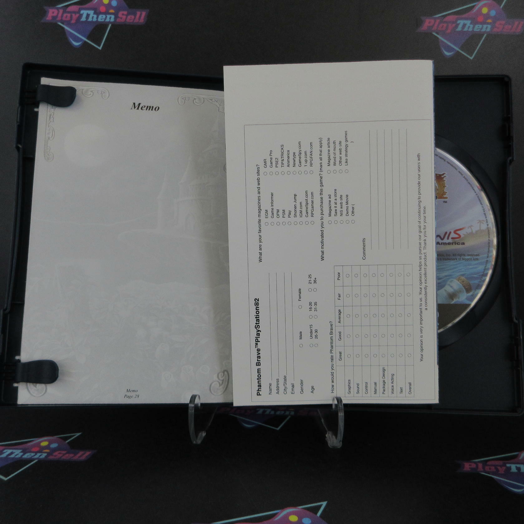 Phantom Brave PS2 PlayStation 2 + Reg Card - Like New