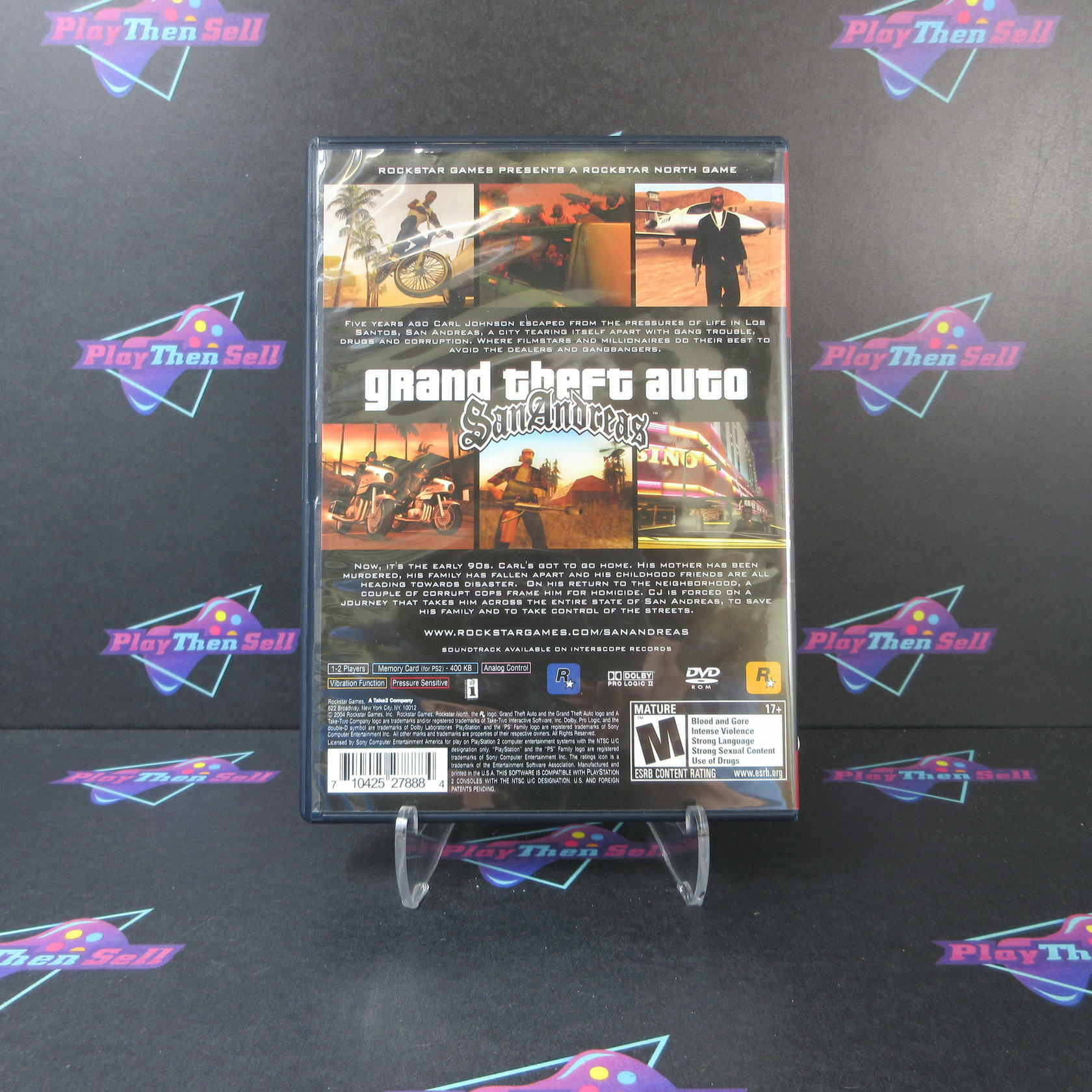Grand Theft Auto San Andreas GH PS2 PlayStation 2 AD Complete CIB - Very Good