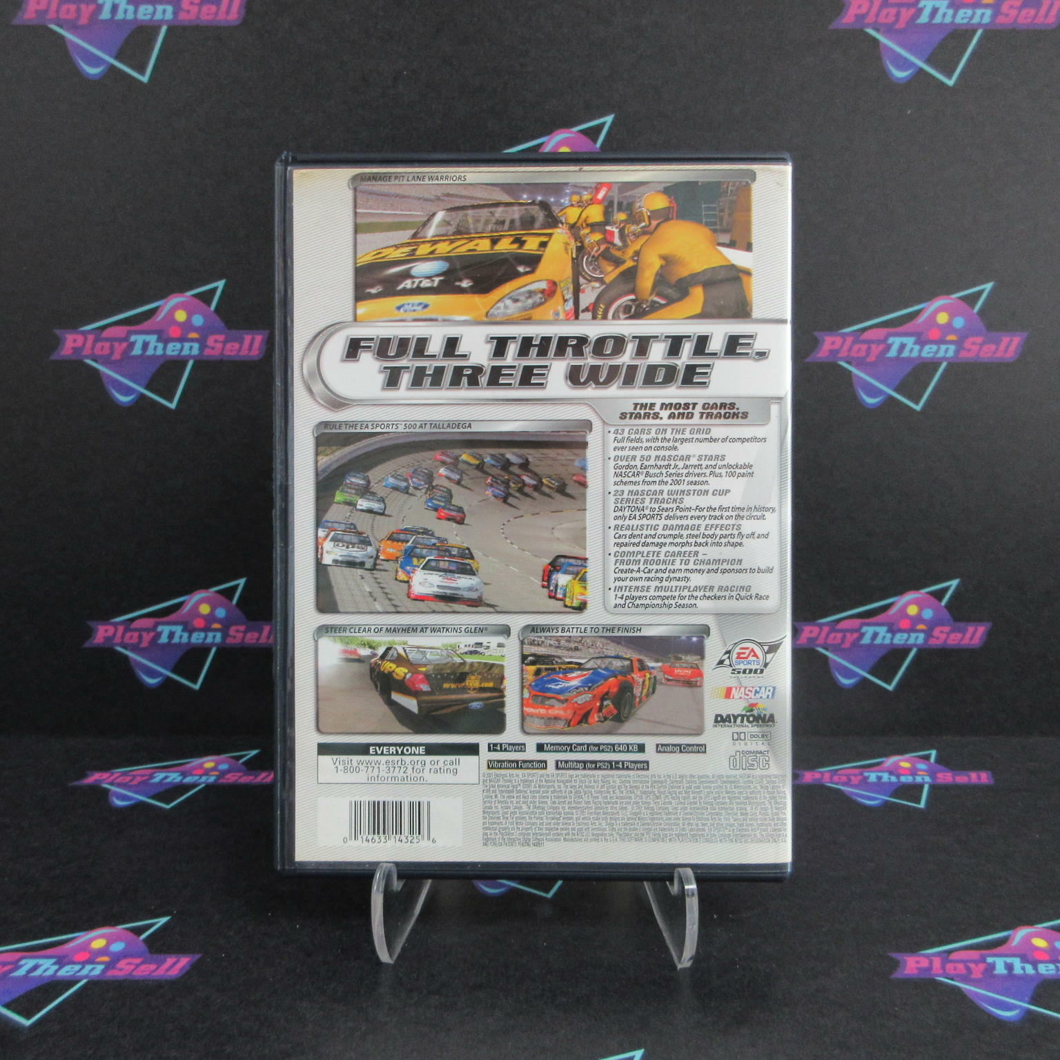 NASCAR Thunder 2002 PS2 PlayStation 2 AD + Reg Card Complete CIB - Very Good