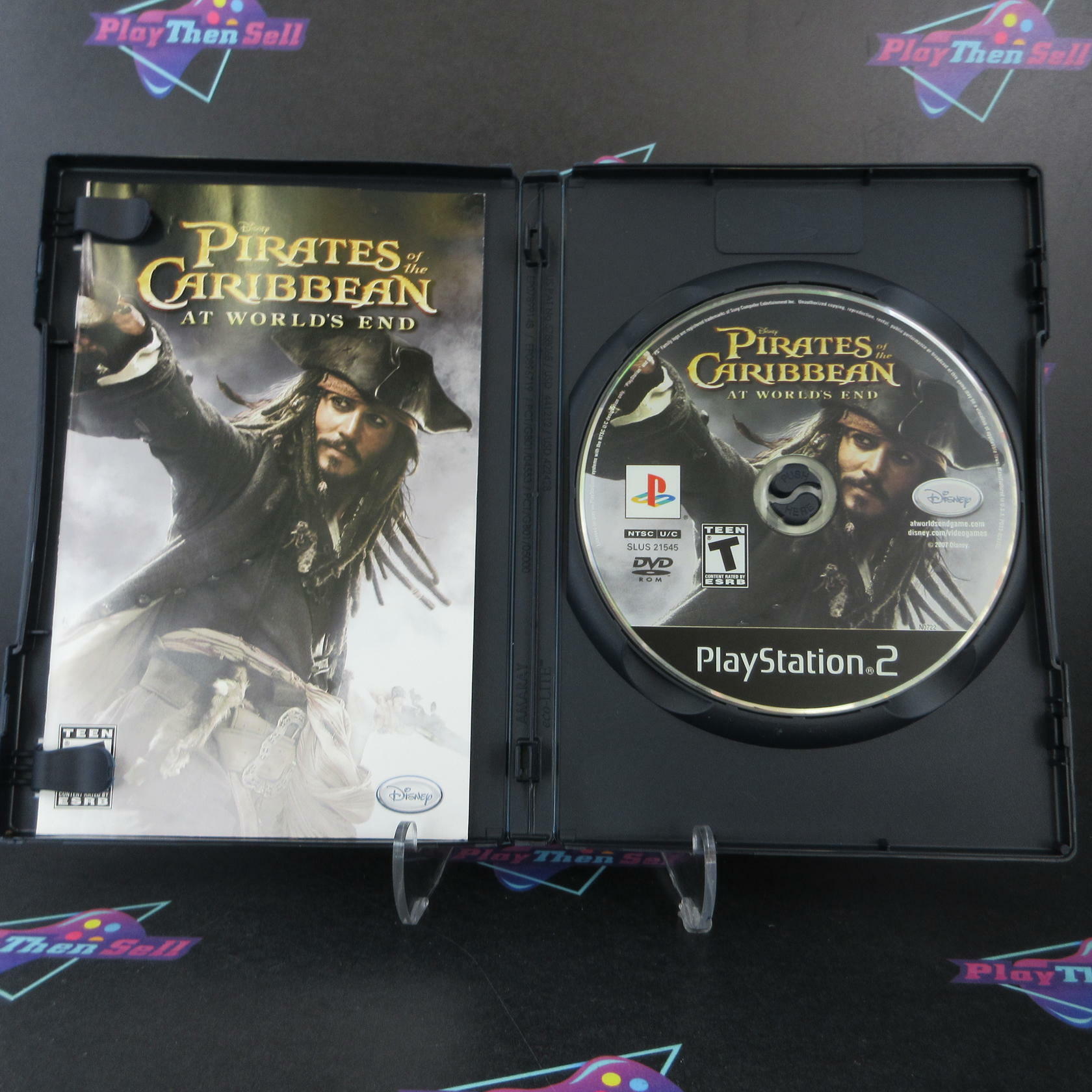 Pirates Of The Caribbean 3 At Worlds End PS2 PlayStation 2 + Reg / Movie Ticket - Like New