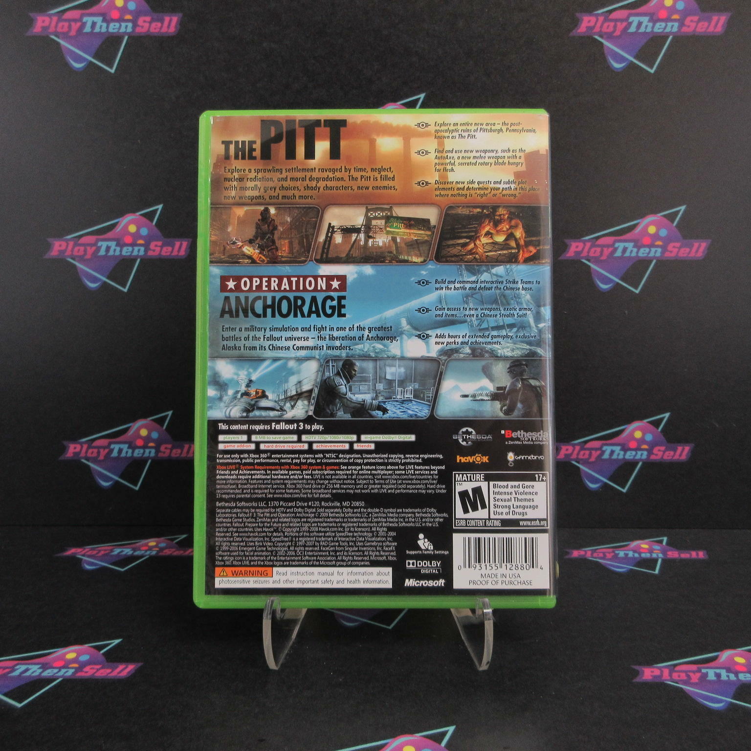 Fallout 3 Game Pitt / Anchorage Add-On Pack Xbox 360 - Like New