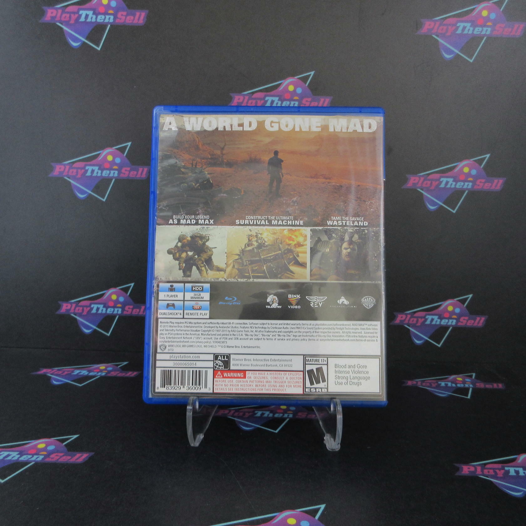 Mad Max PS4 PlayStation 4 AD Complete CIB - Very Good